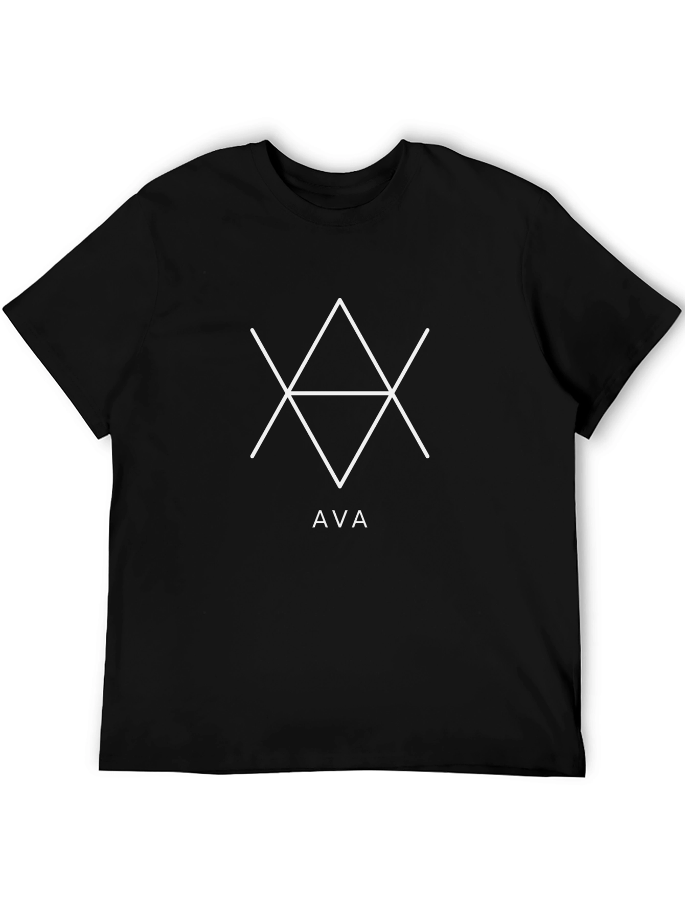Geometric AVA Graphic Tee - Black