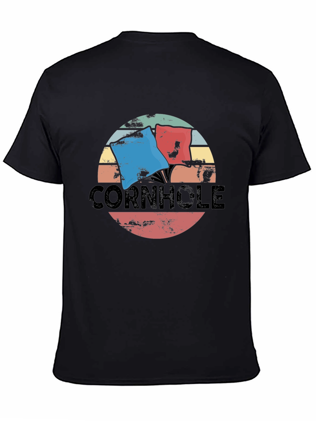 Retro Cornhole T-Shirt - Distressed Design