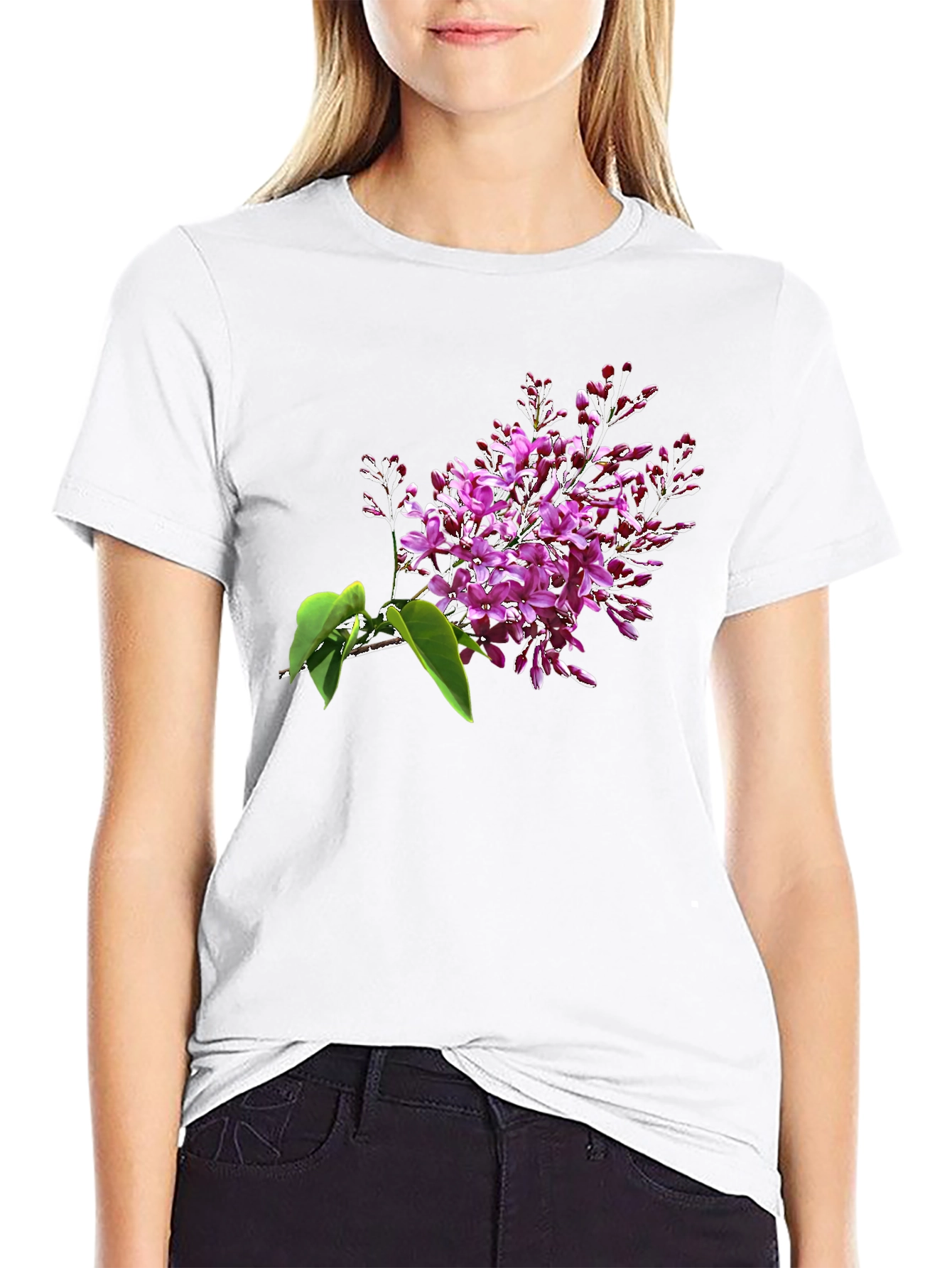 Floral Blossom Tee - Black