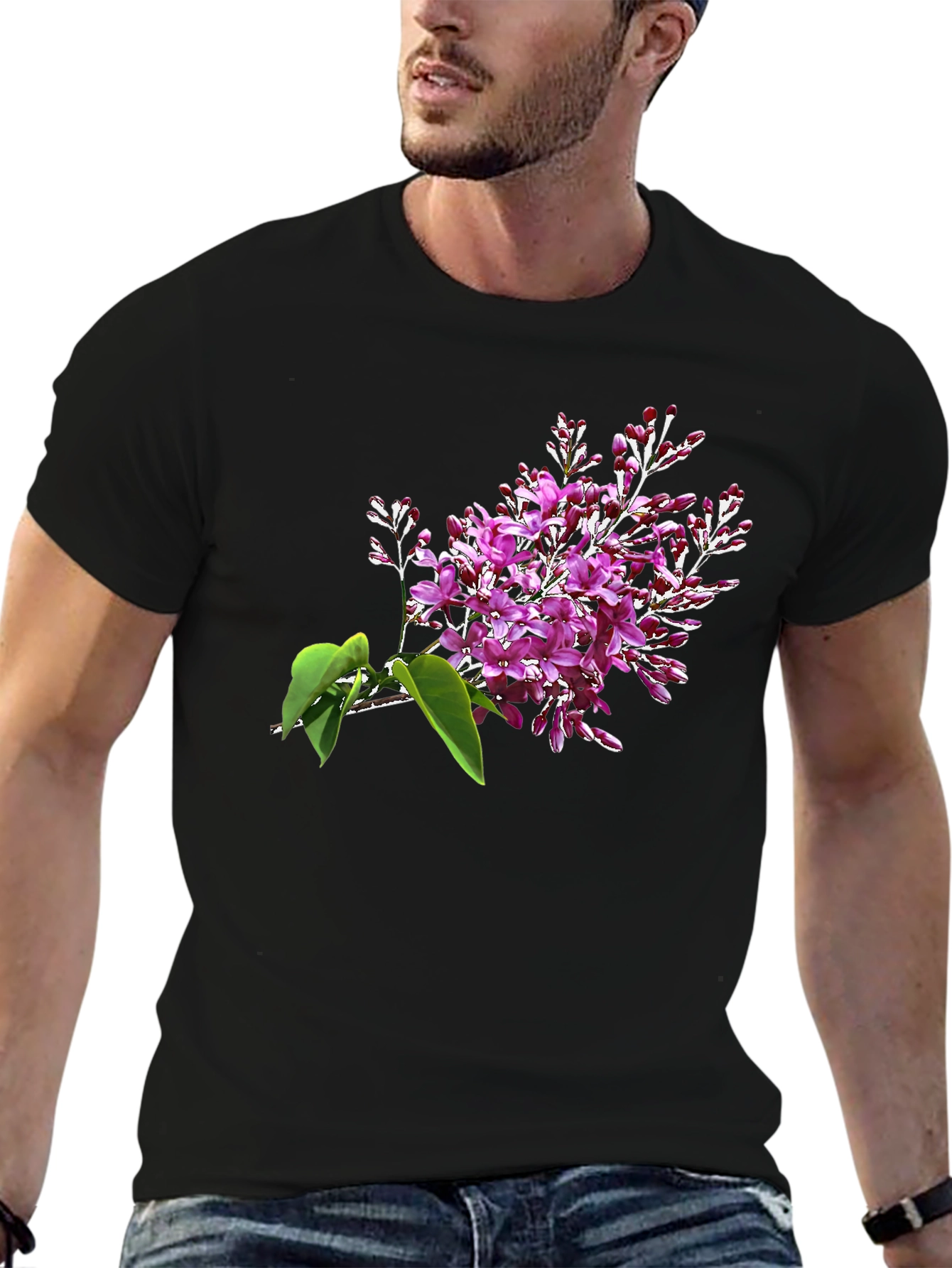 Floral Blossom Tee - Black