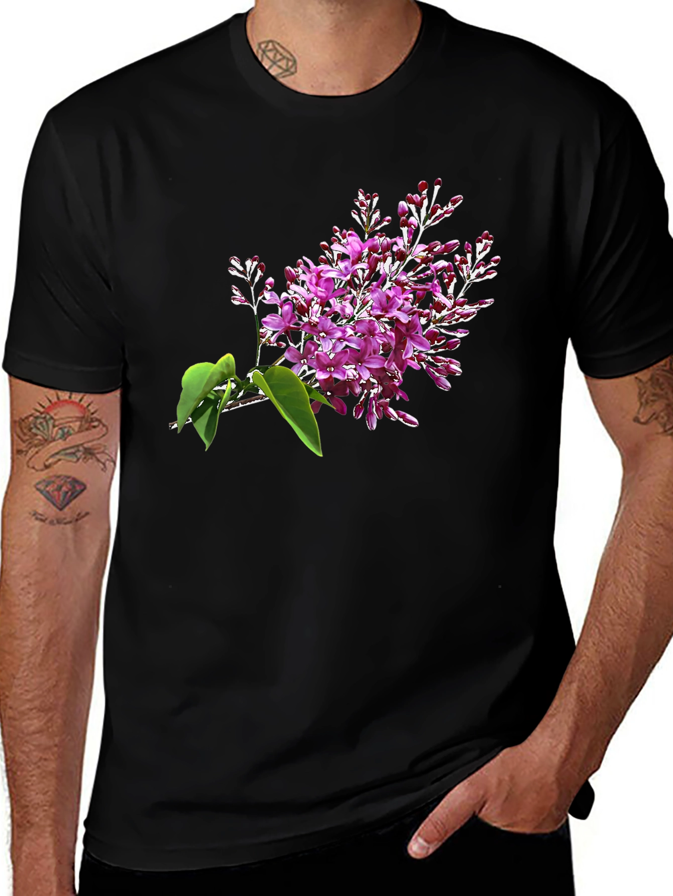 Floral Blossom Tee - Black