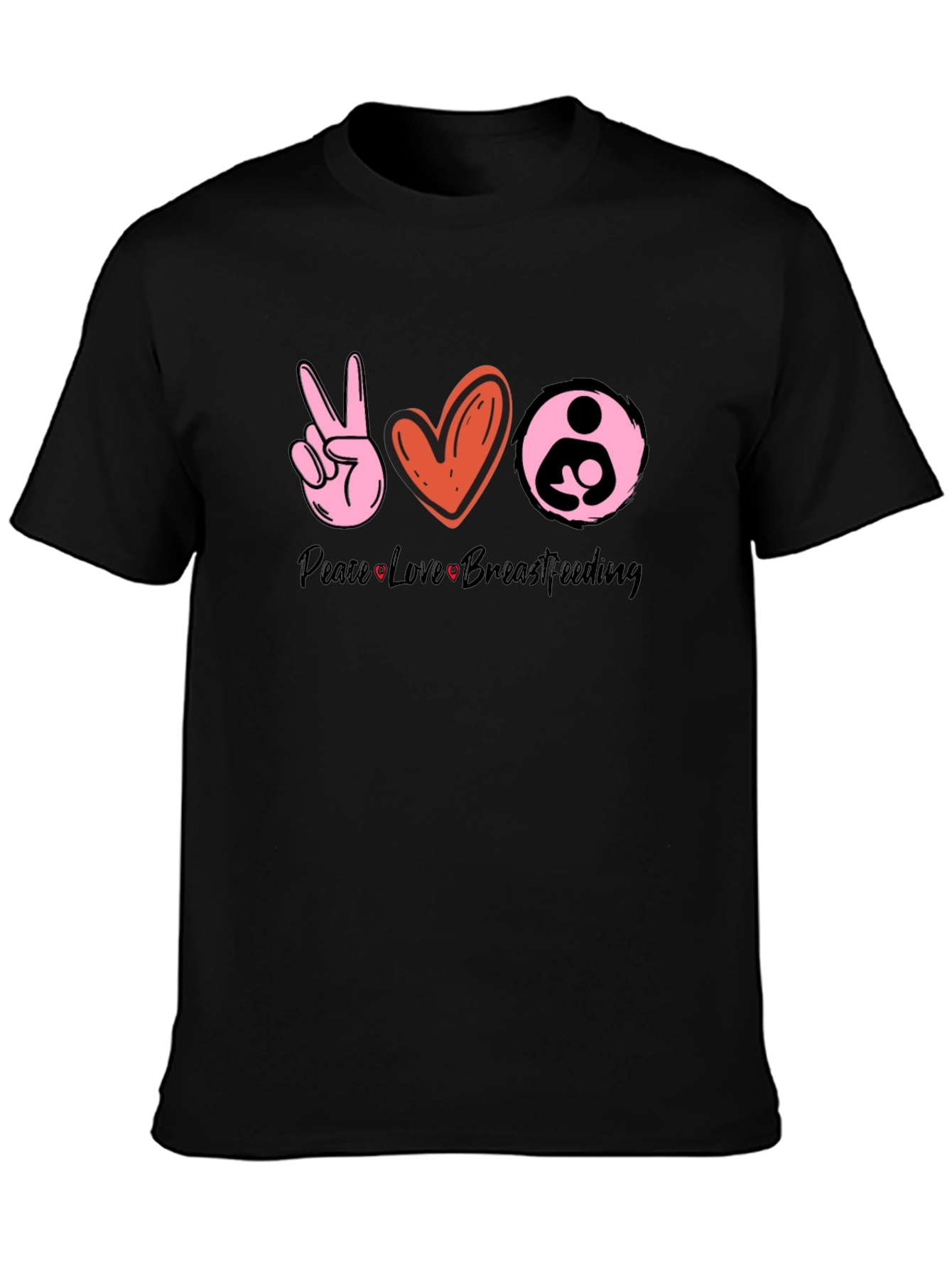Peace Love Breastfeeding Graphic Tee