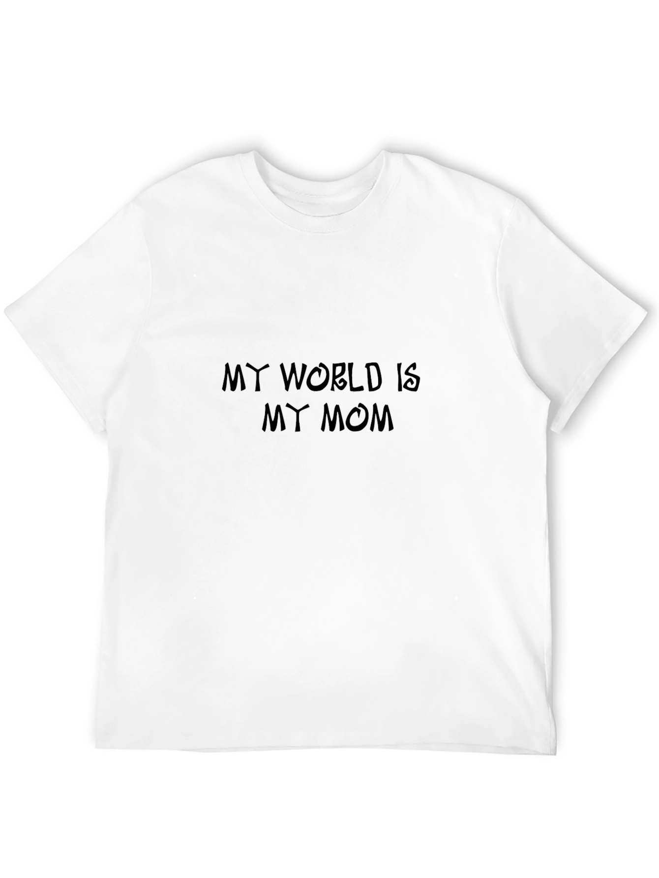 My World Is My Mom Black Tee Shirt
