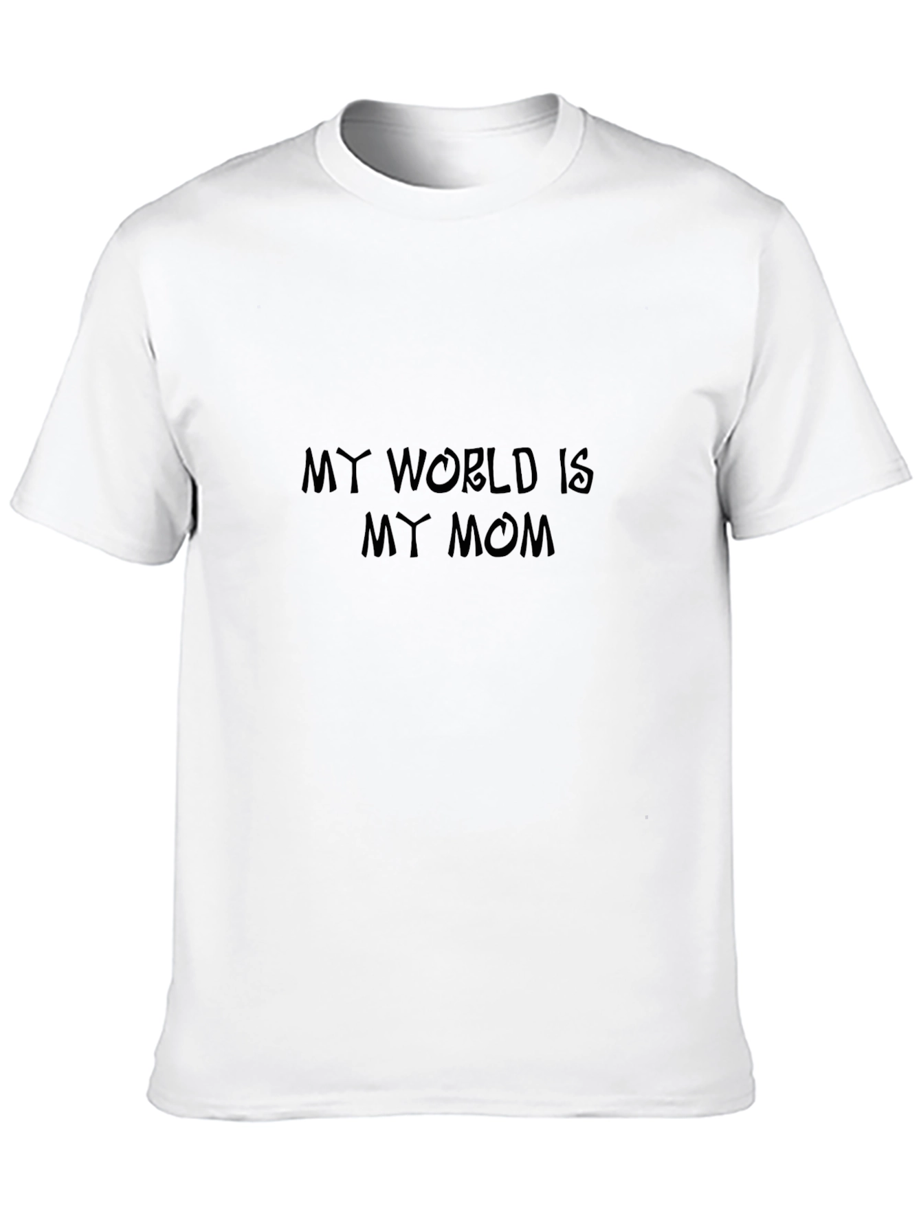 My World Is My Mom Black Tee Shirt