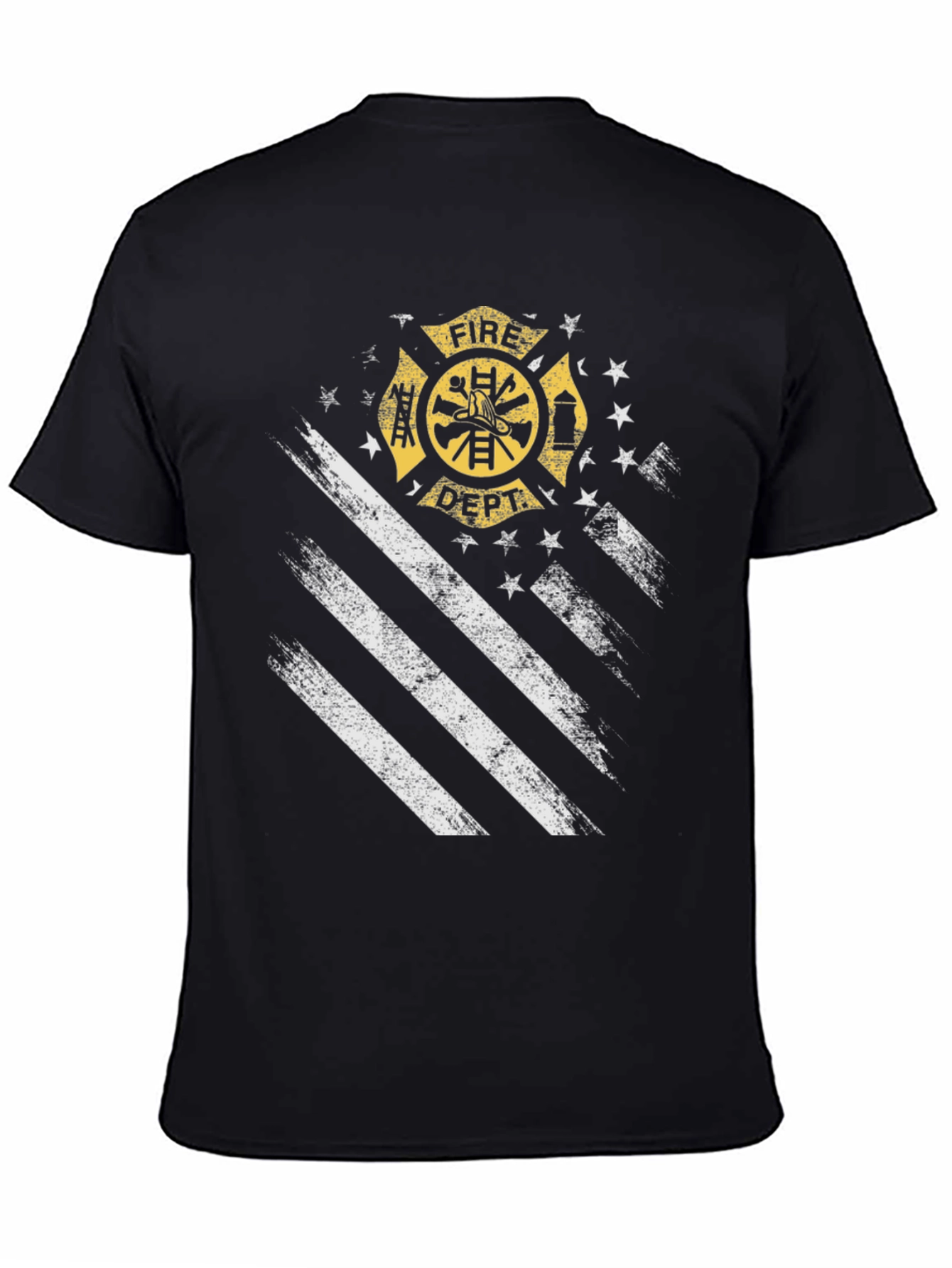 Fire Dept. American Flag Graphic T-Shirt