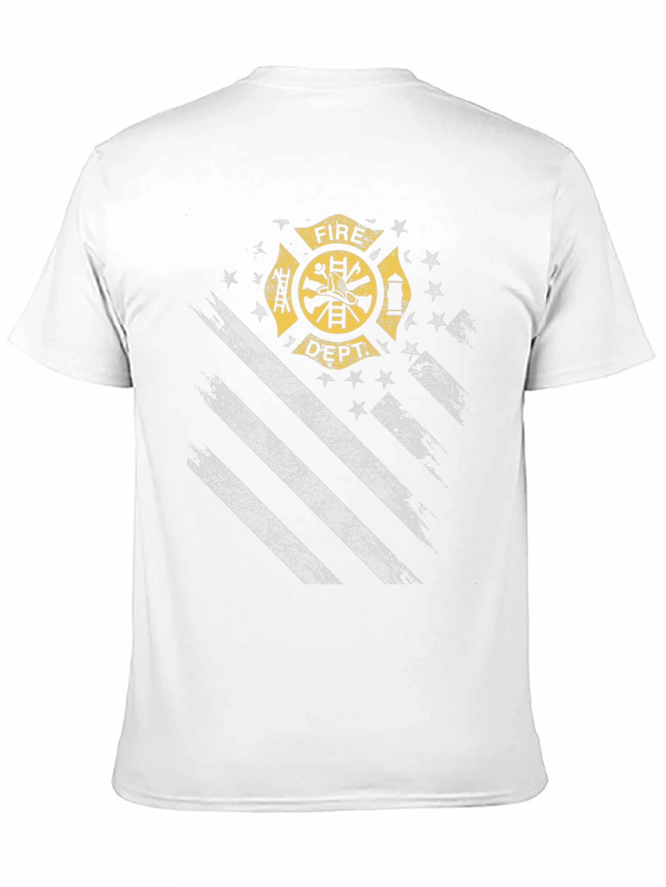 Fire Dept. American Flag Graphic T-Shirt