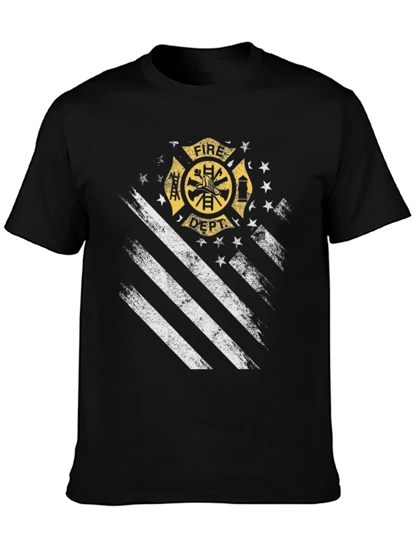 Fire Dept. American Flag Graphic T-Shirt