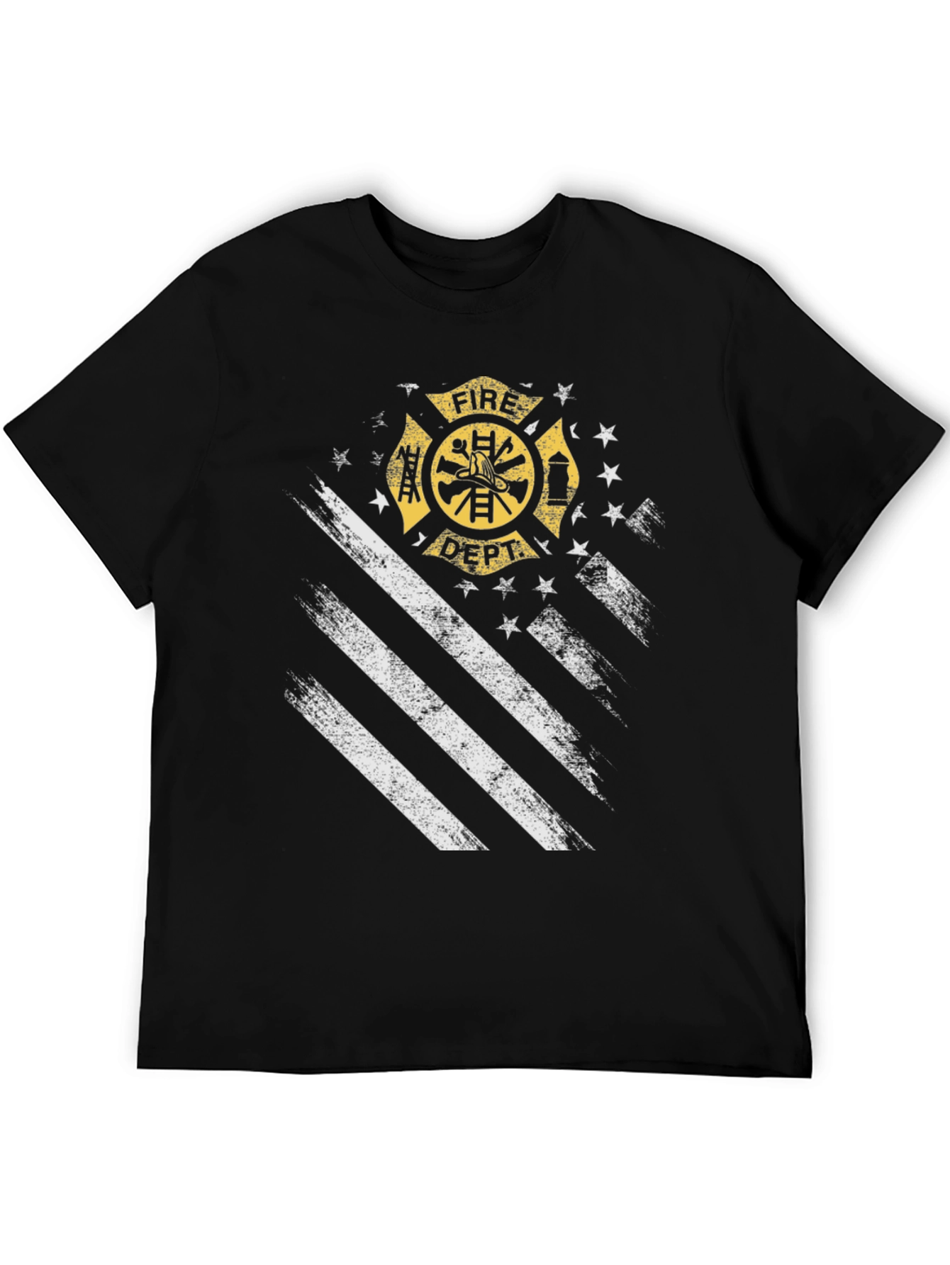 Fire Dept. American Flag Graphic T-Shirt