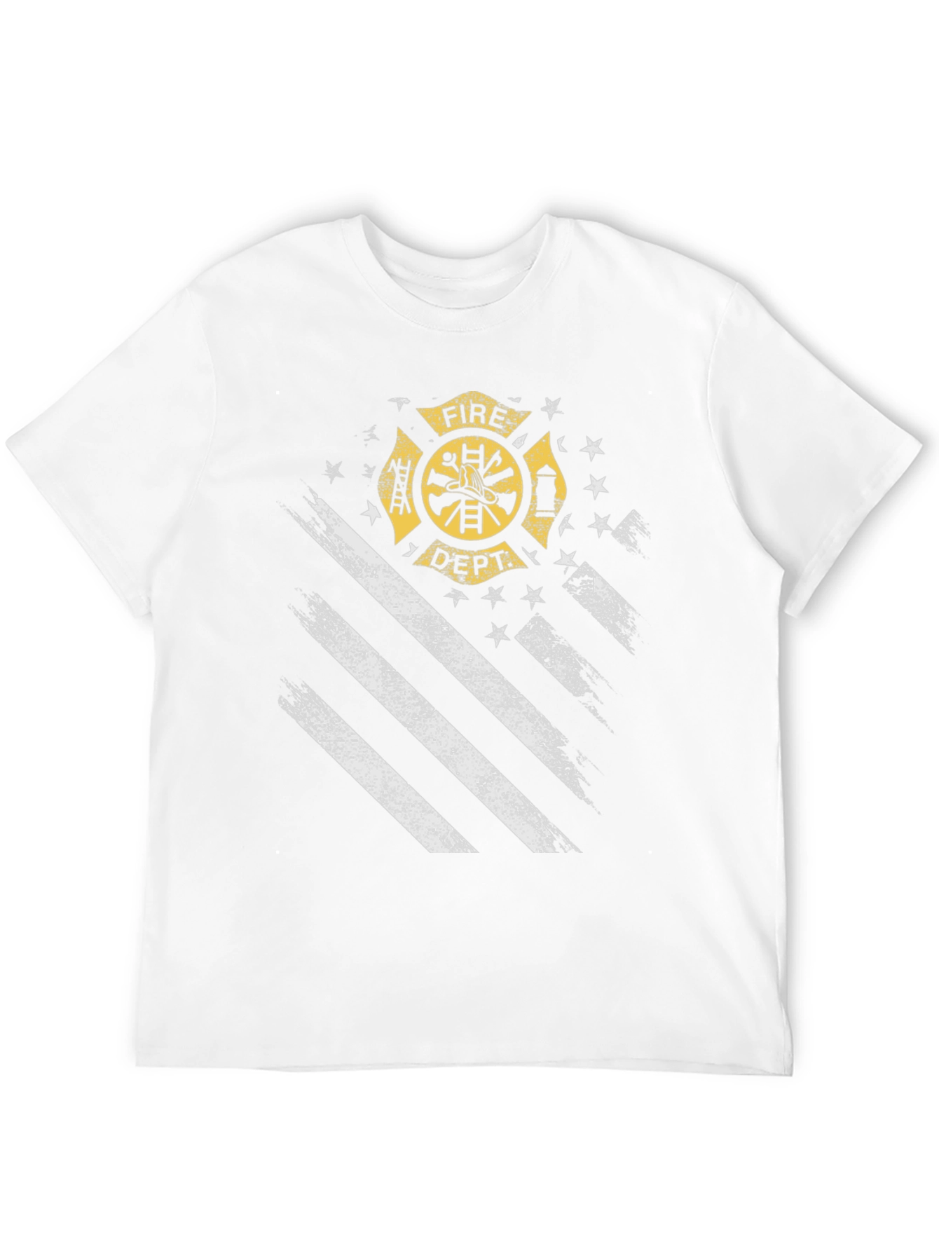 Fire Dept. American Flag Graphic T-Shirt