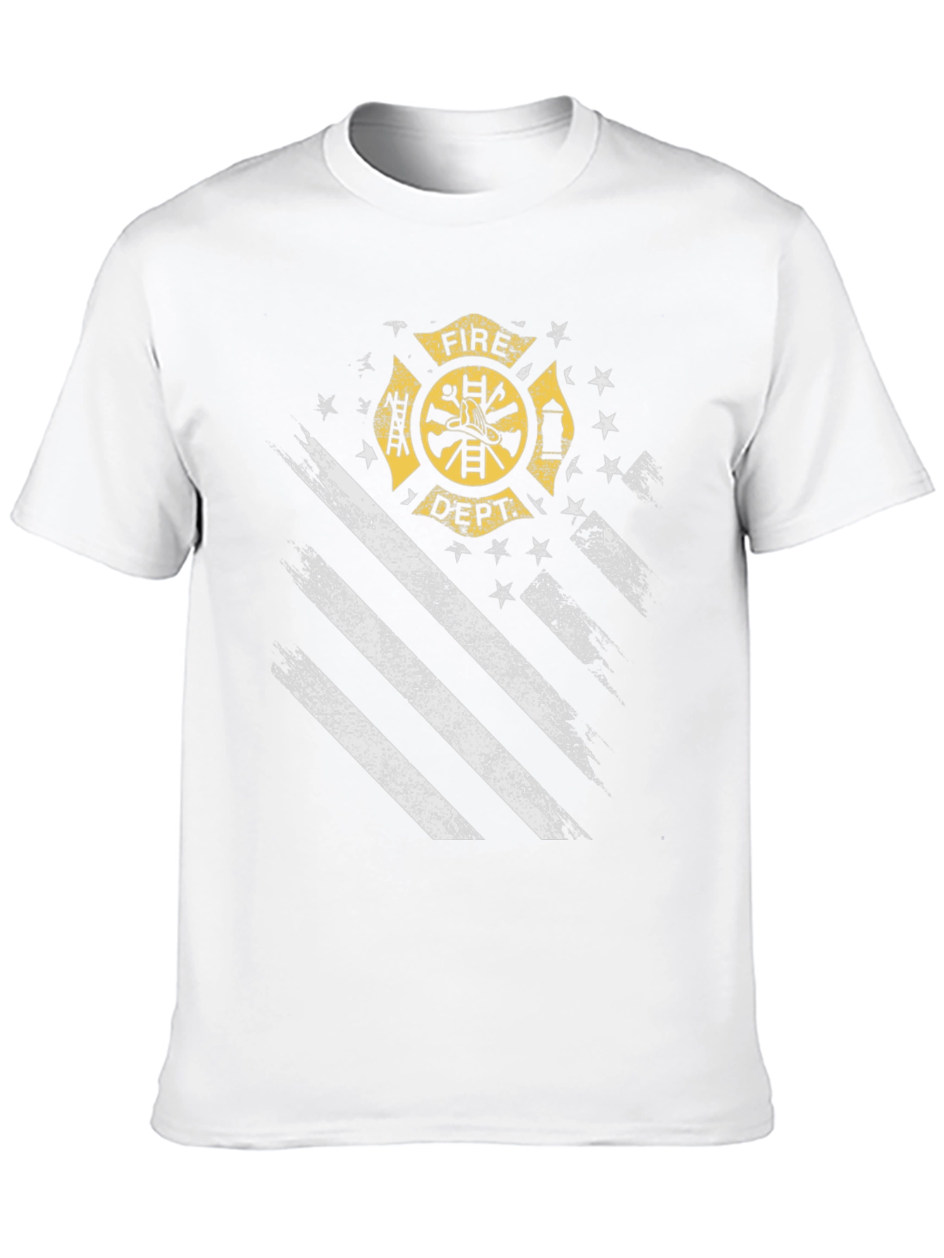 Fire Dept. American Flag Graphic T-Shirt