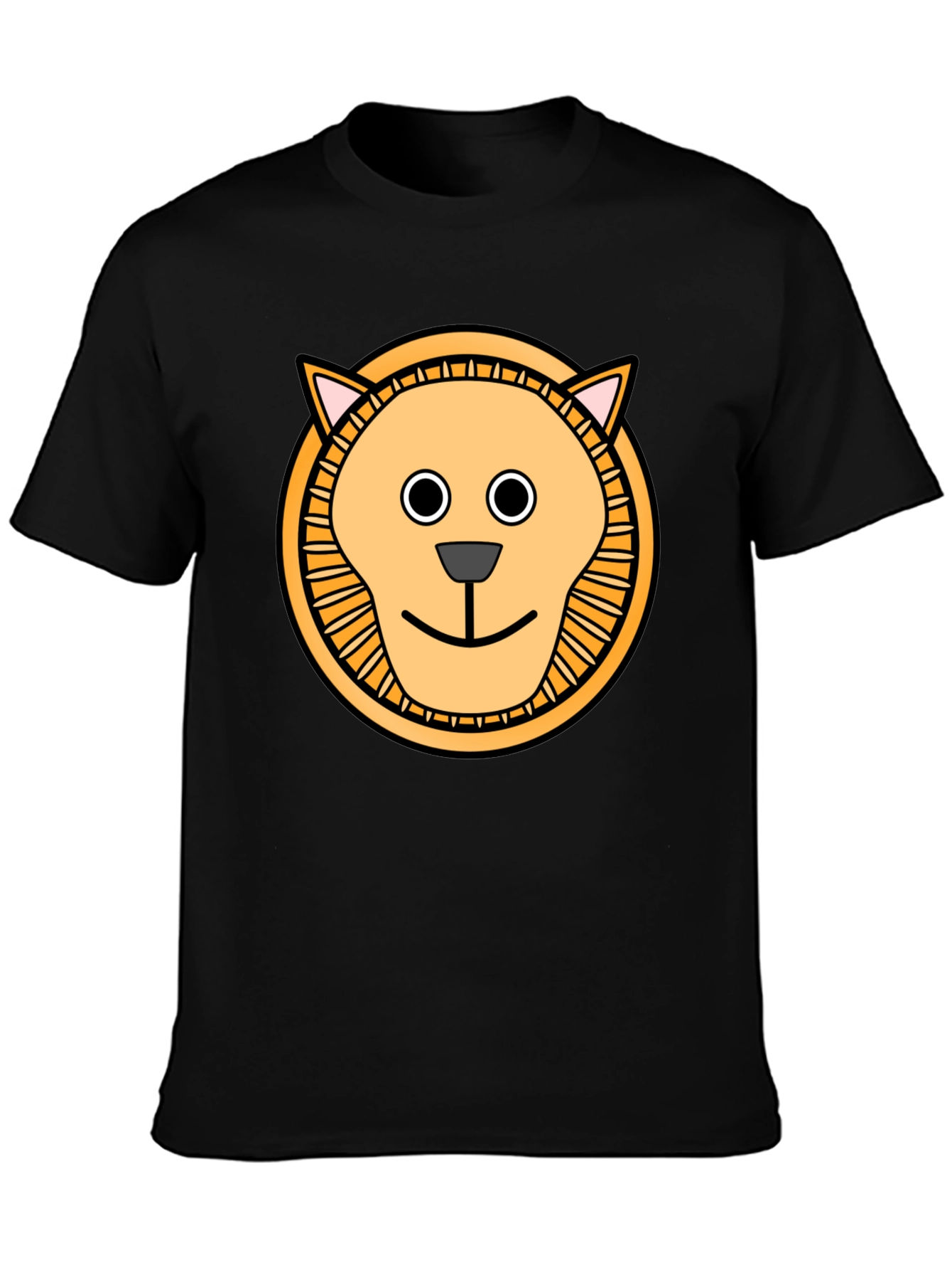 Lion Graphic Tee - Cute Cartoon Animal T-Shirt