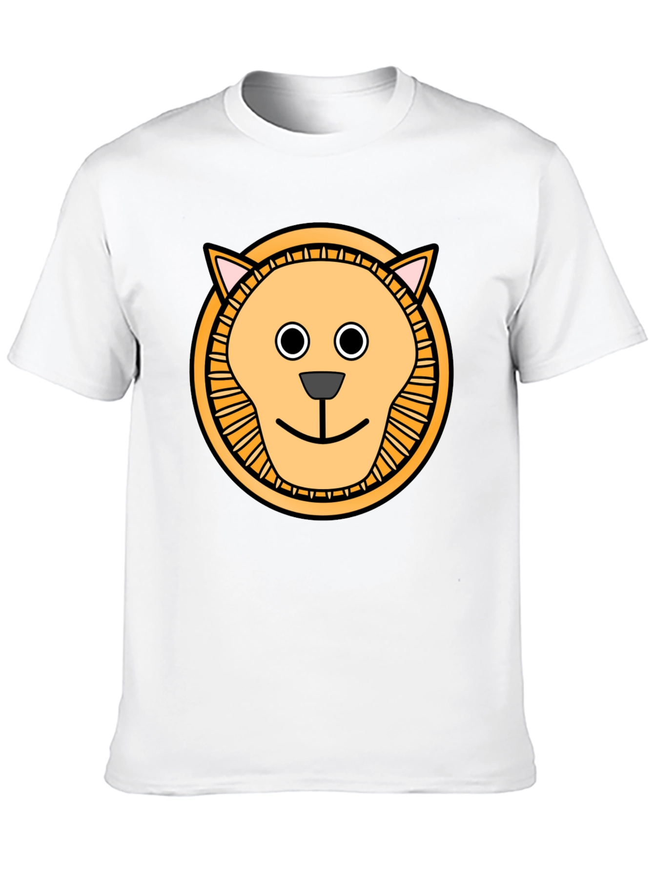 Lion Graphic Tee - Cute Cartoon Animal T-Shirt