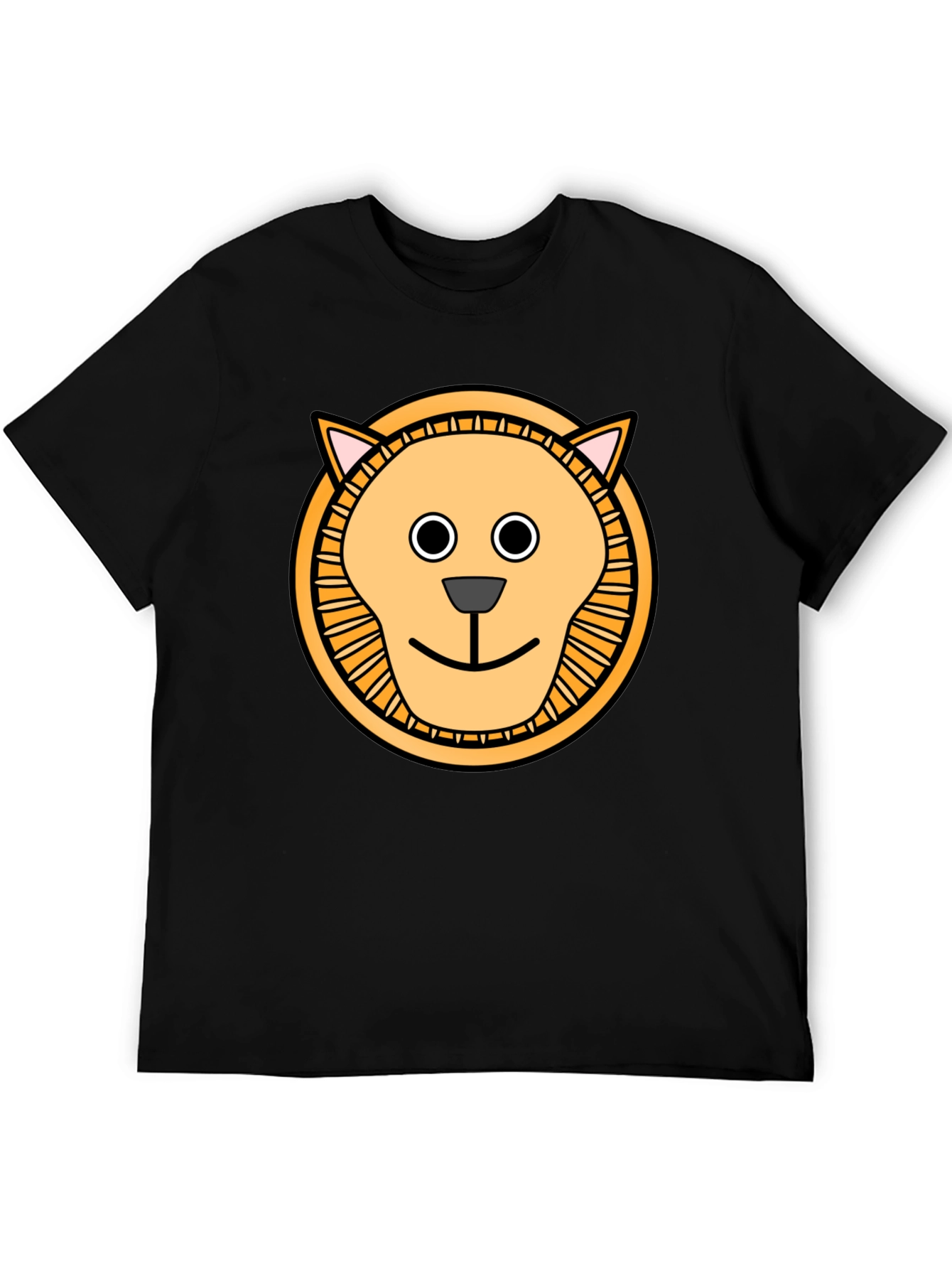 Lion Graphic Tee - Cute Cartoon Animal T-Shirt