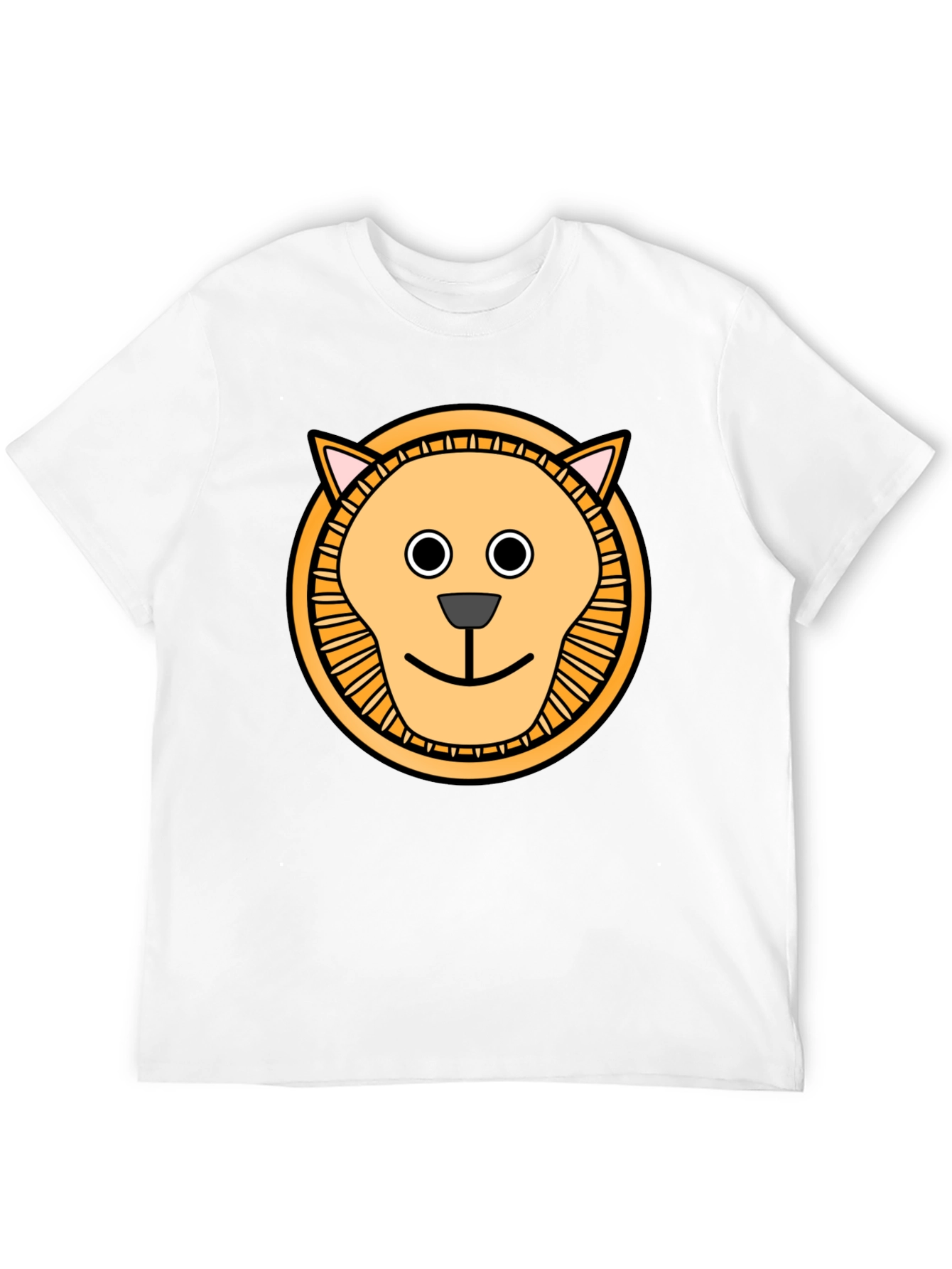 Lion Graphic Tee - Cute Cartoon Animal T-Shirt