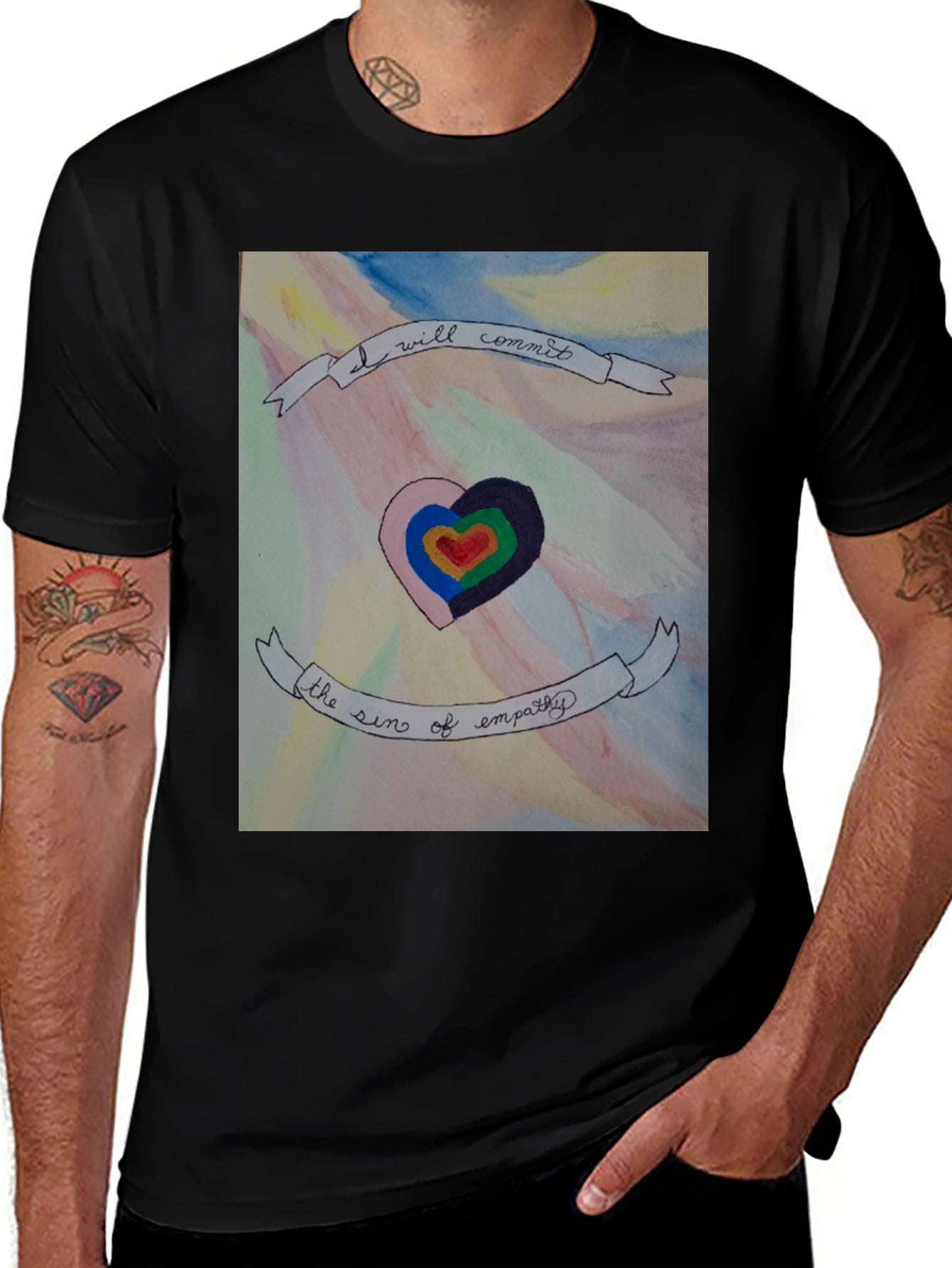 Empathy Sin Heart T-Shirt - Expressive Graphic Tee