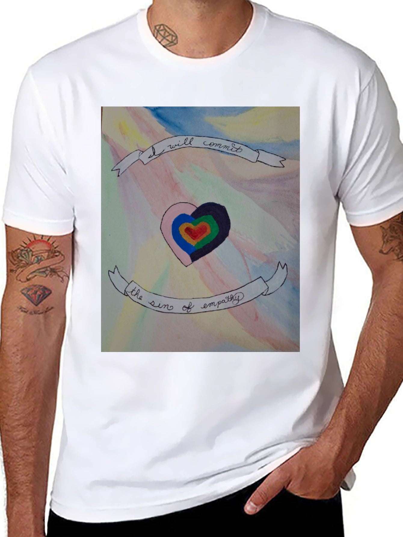 Empathy Sin Heart T-Shirt - Expressive Graphic Tee