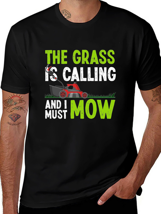 The Grass Is Calling T-Shirt - Lawn Mowing Tee