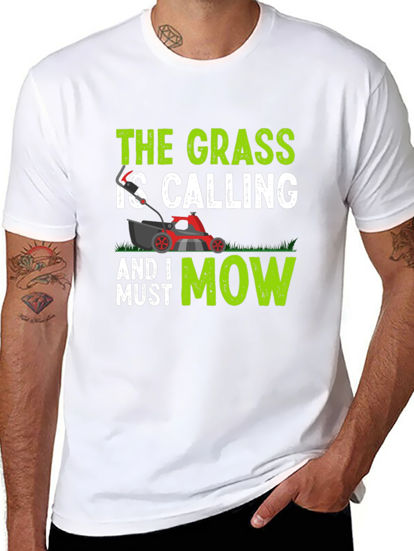 The Grass Is Calling T-Shirt - Lawn Mowing Tee