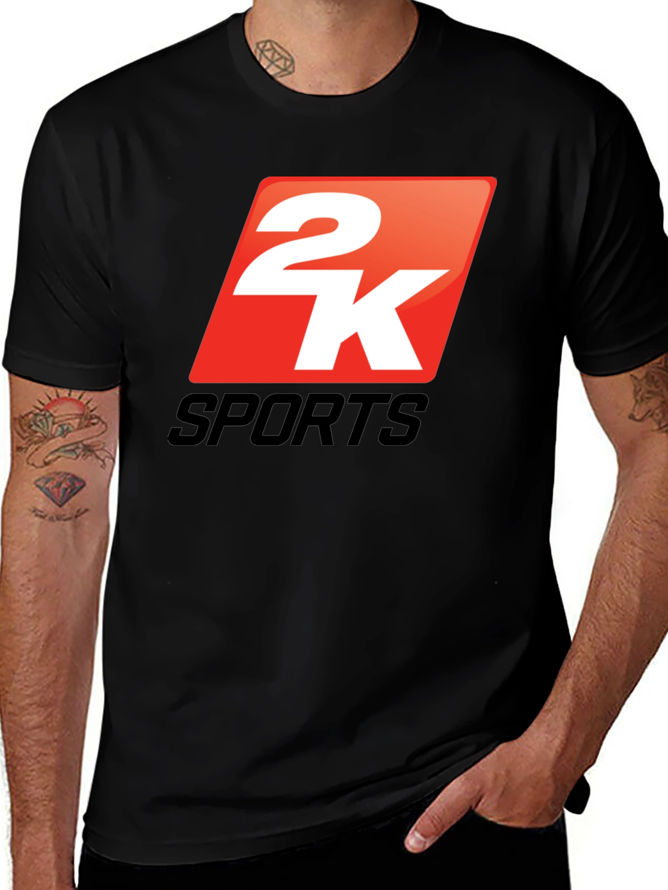 2K Sports Graphic Black T-Shirt