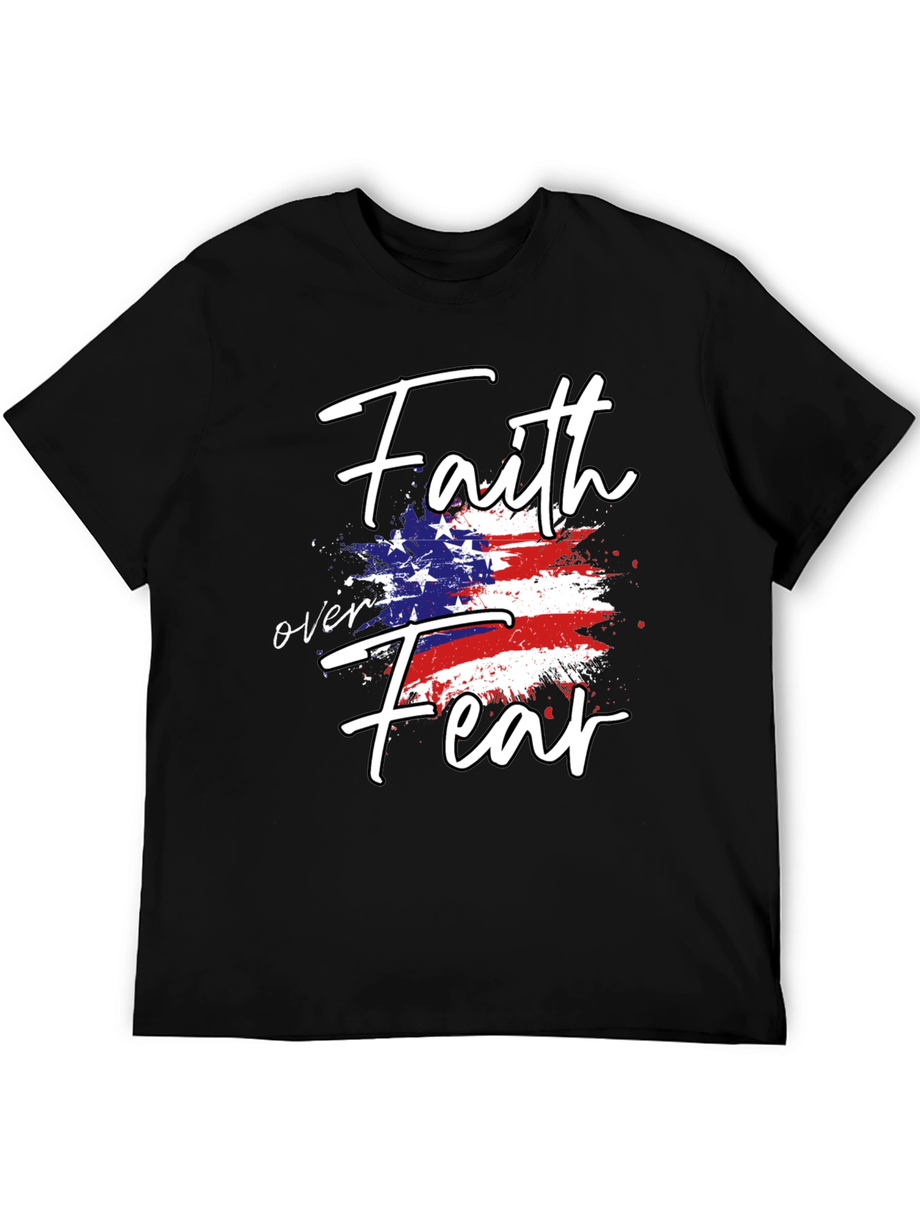 Faith Over Fear Patriotic Graphic Tee