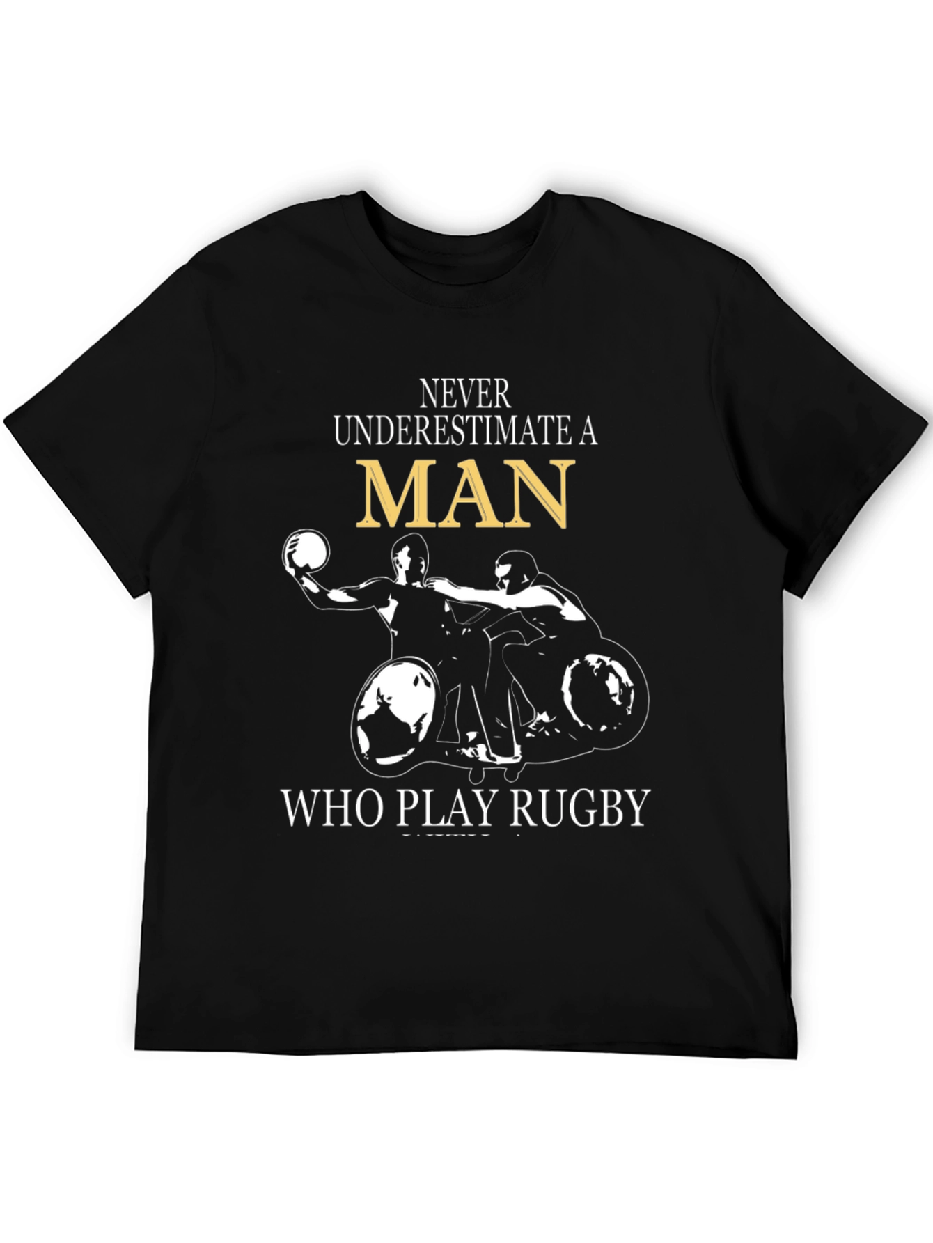 Rugby Wheelchair Black T-Shirt