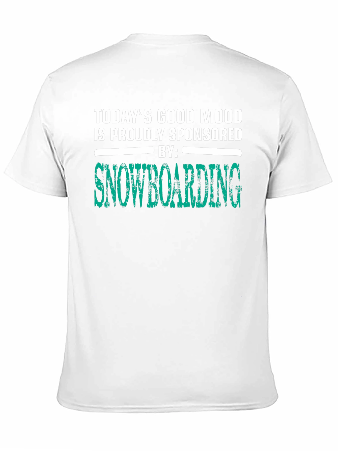 Funny Snowboarding T-Shirt - Sponsored by Snowboarding