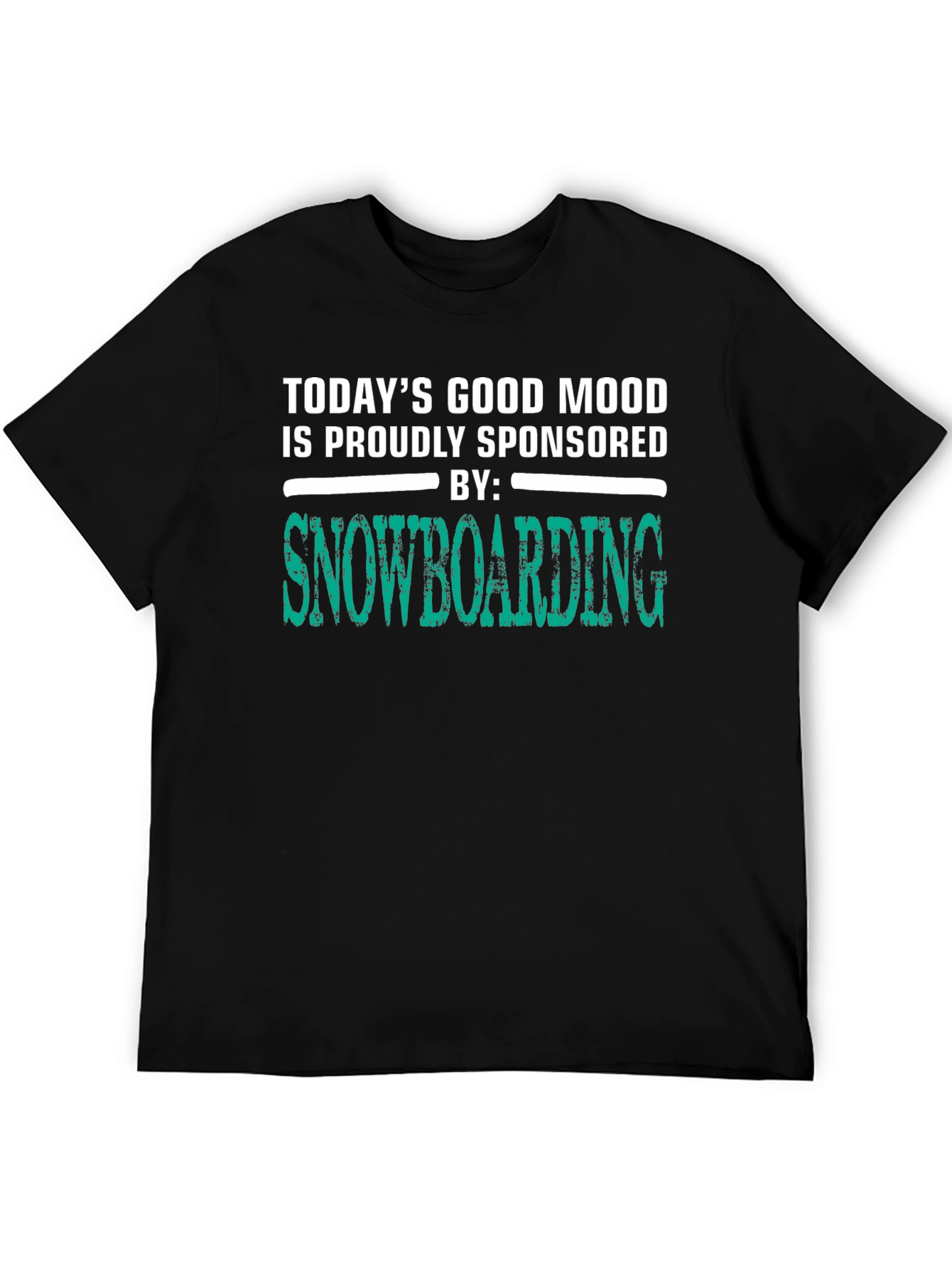 Funny Snowboarding T-Shirt - Sponsored by Snowboarding