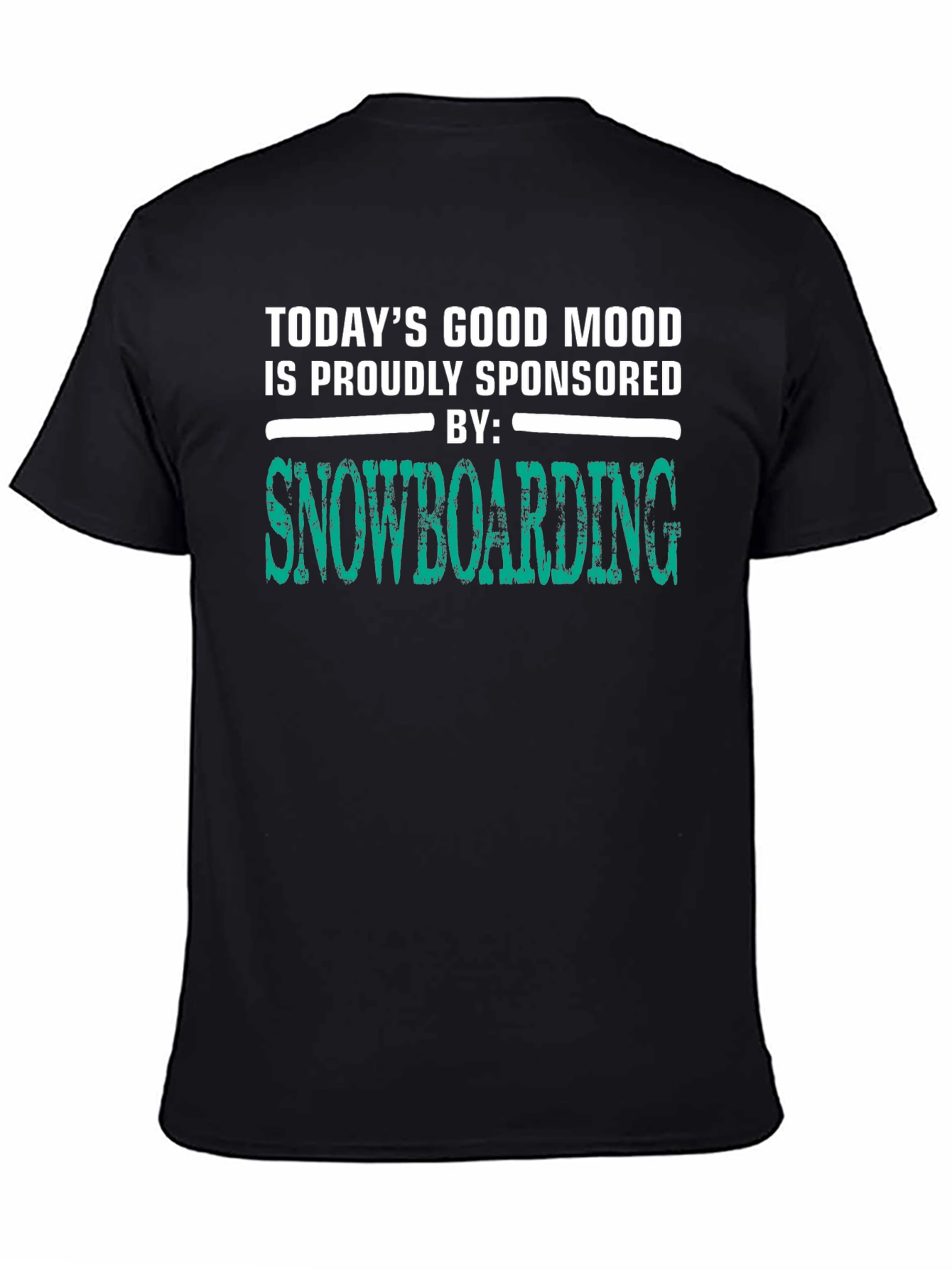 Funny Snowboarding T-Shirt - Sponsored by Snowboarding
