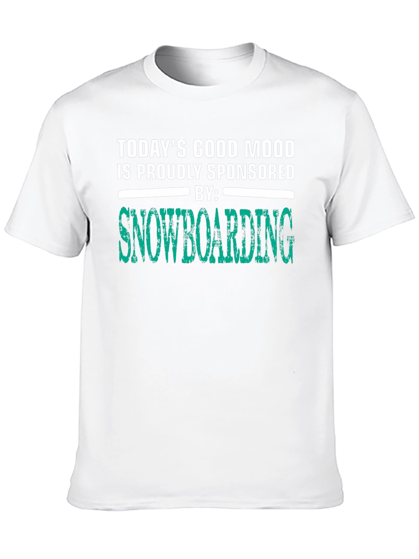 Funny Snowboarding T-Shirt - Sponsored by Snowboarding