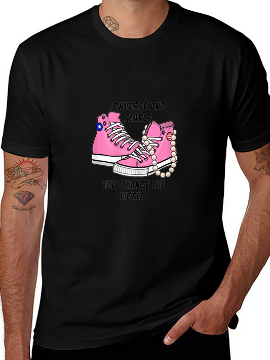 Converse and Pearls T-Shirt