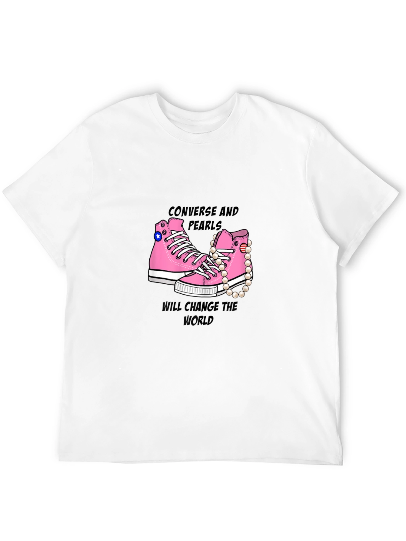 Converse and Pearls T-Shirt