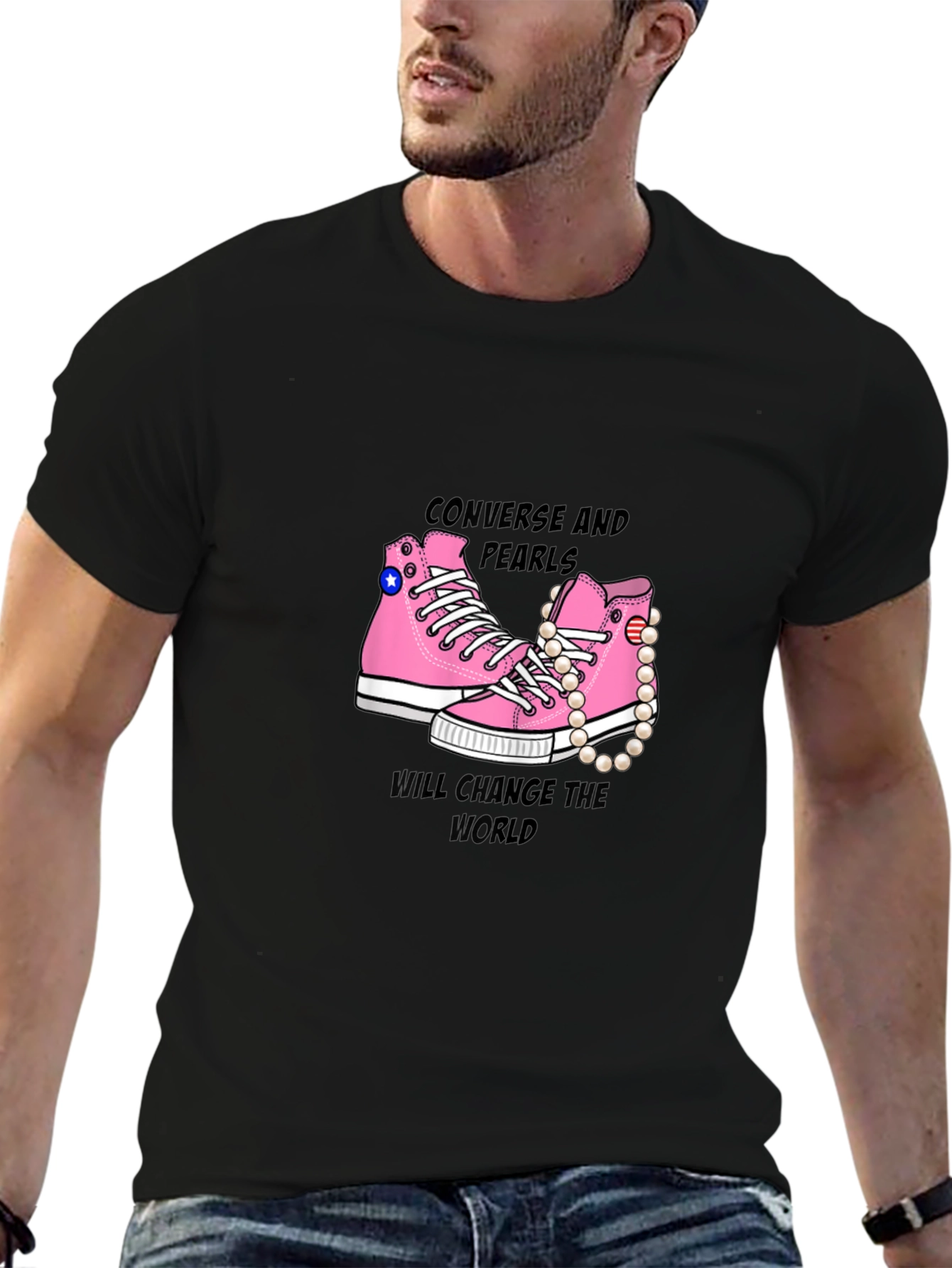 Converse and Pearls T-Shirt
