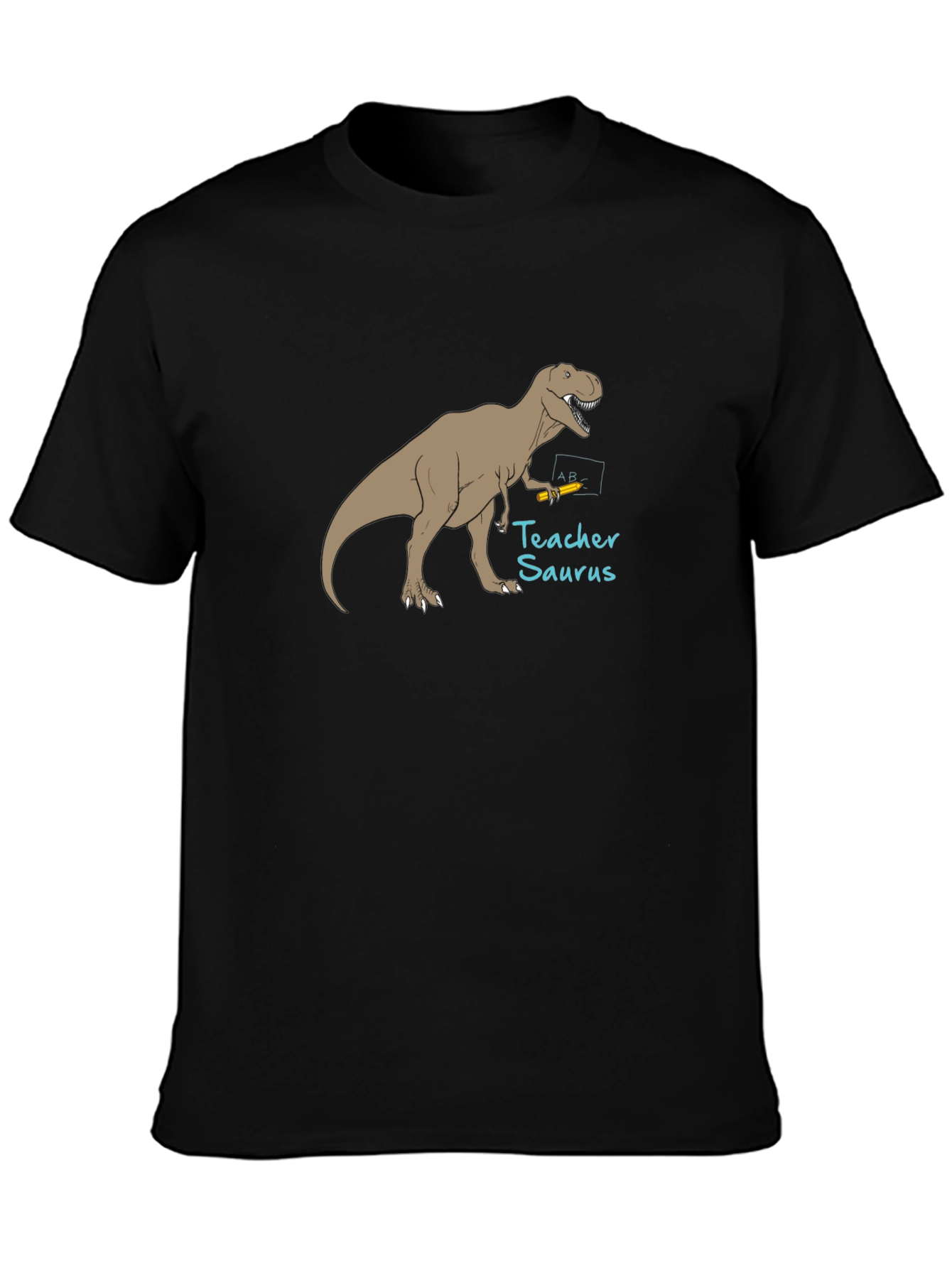 Teacher Saurus Black T-Shirt