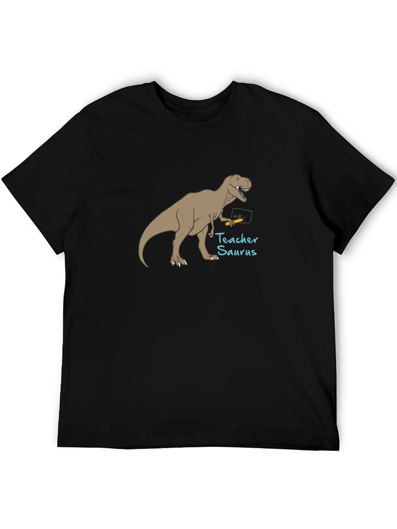Teacher Saurus Black T-Shirt