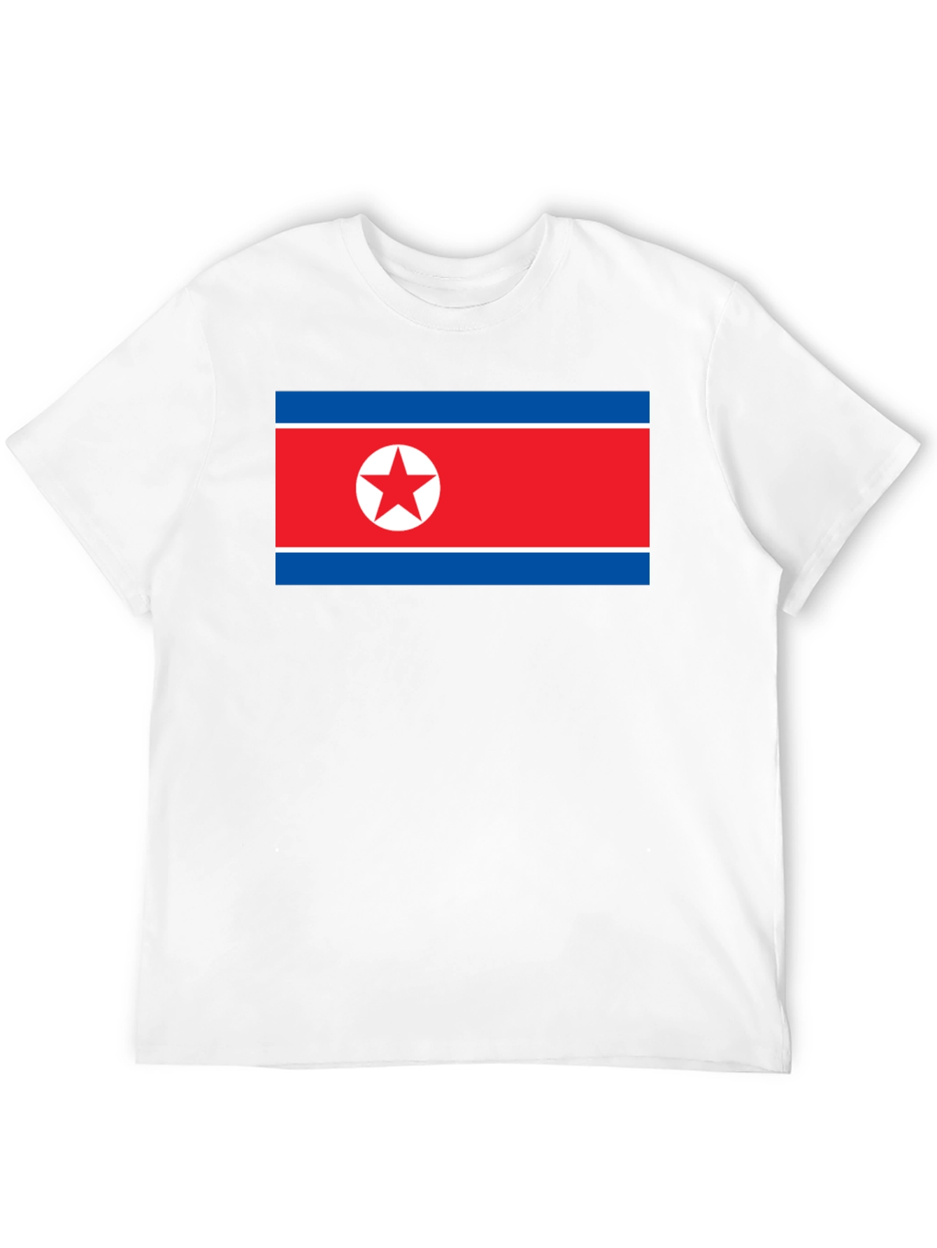 North Korea Flag Graphic T-Shirt - Black