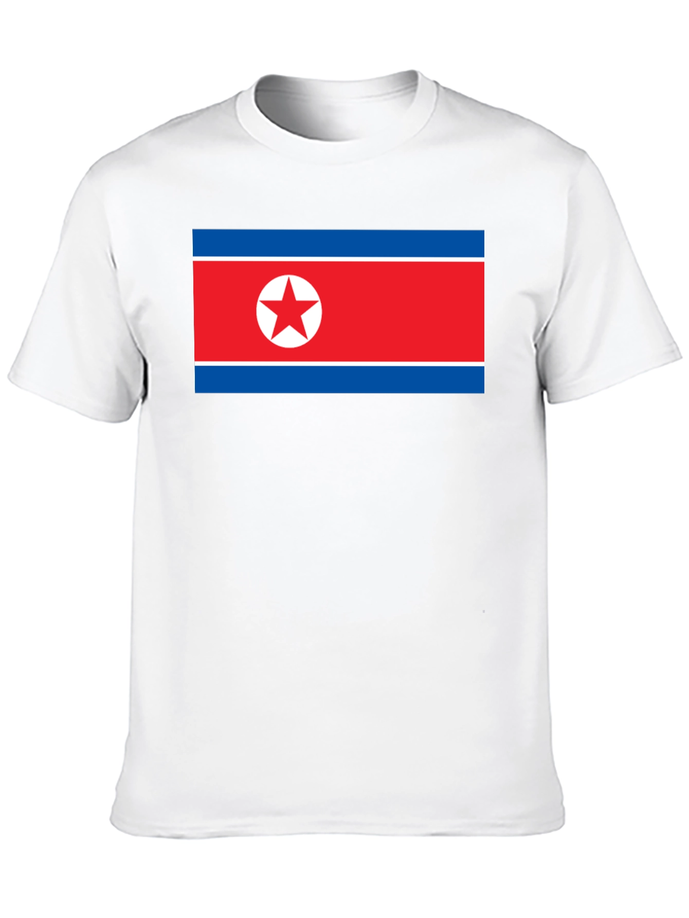 North Korea Flag Graphic T-Shirt - Black