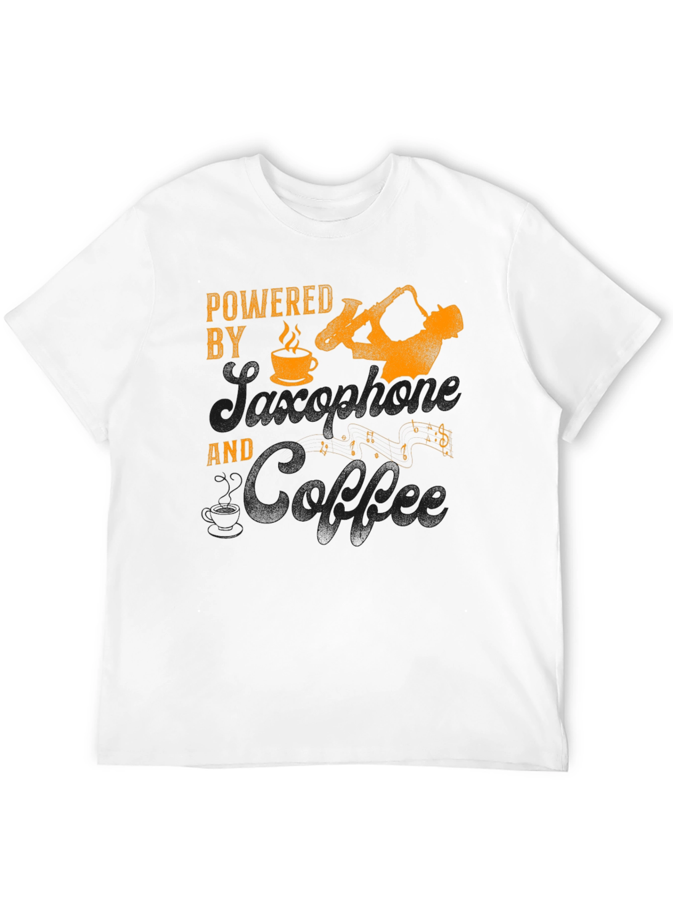 Saxophone and Coffee T-Shirt - Musician Apparel