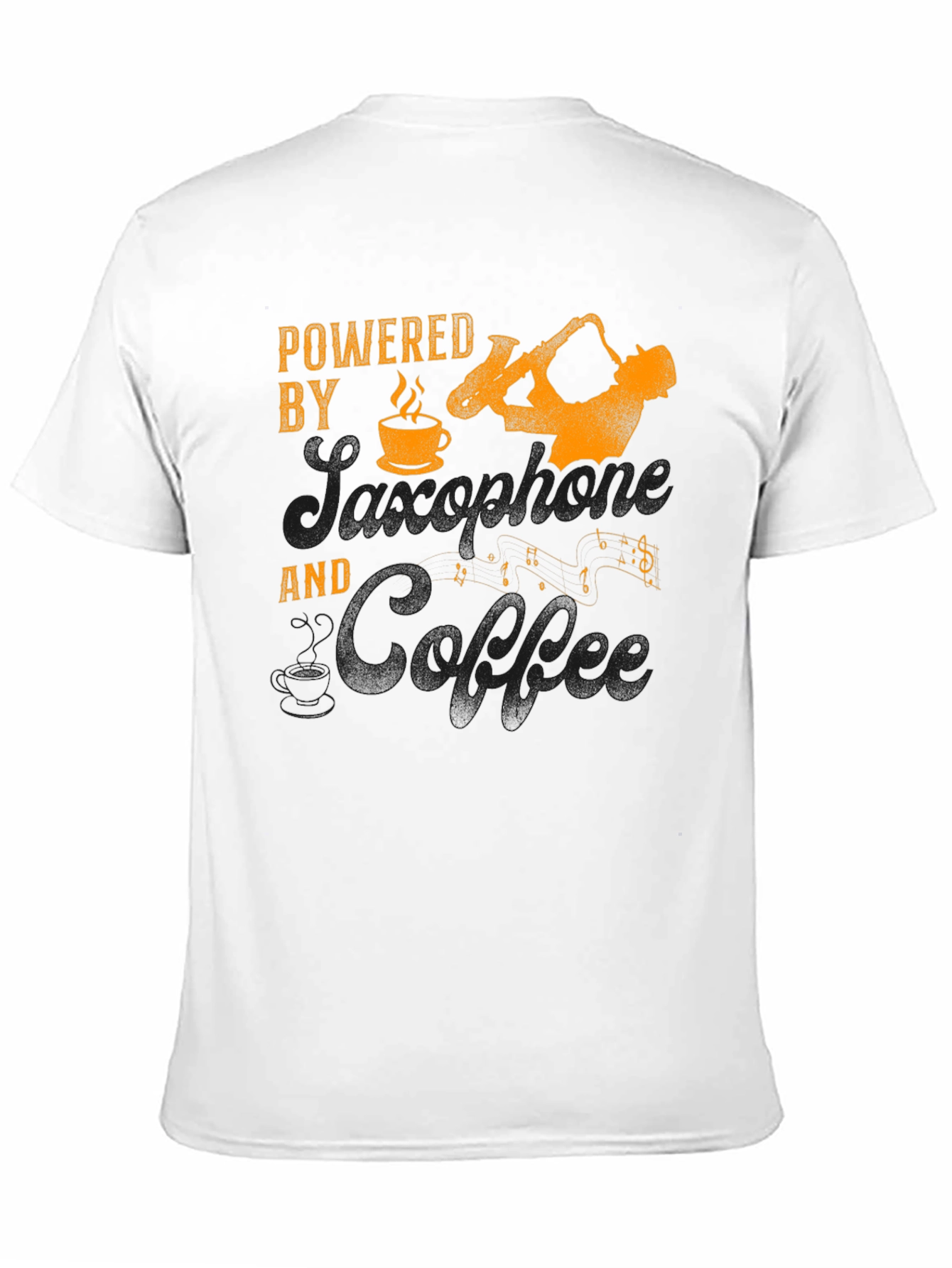 Saxophone and Coffee T-Shirt - Musician Apparel