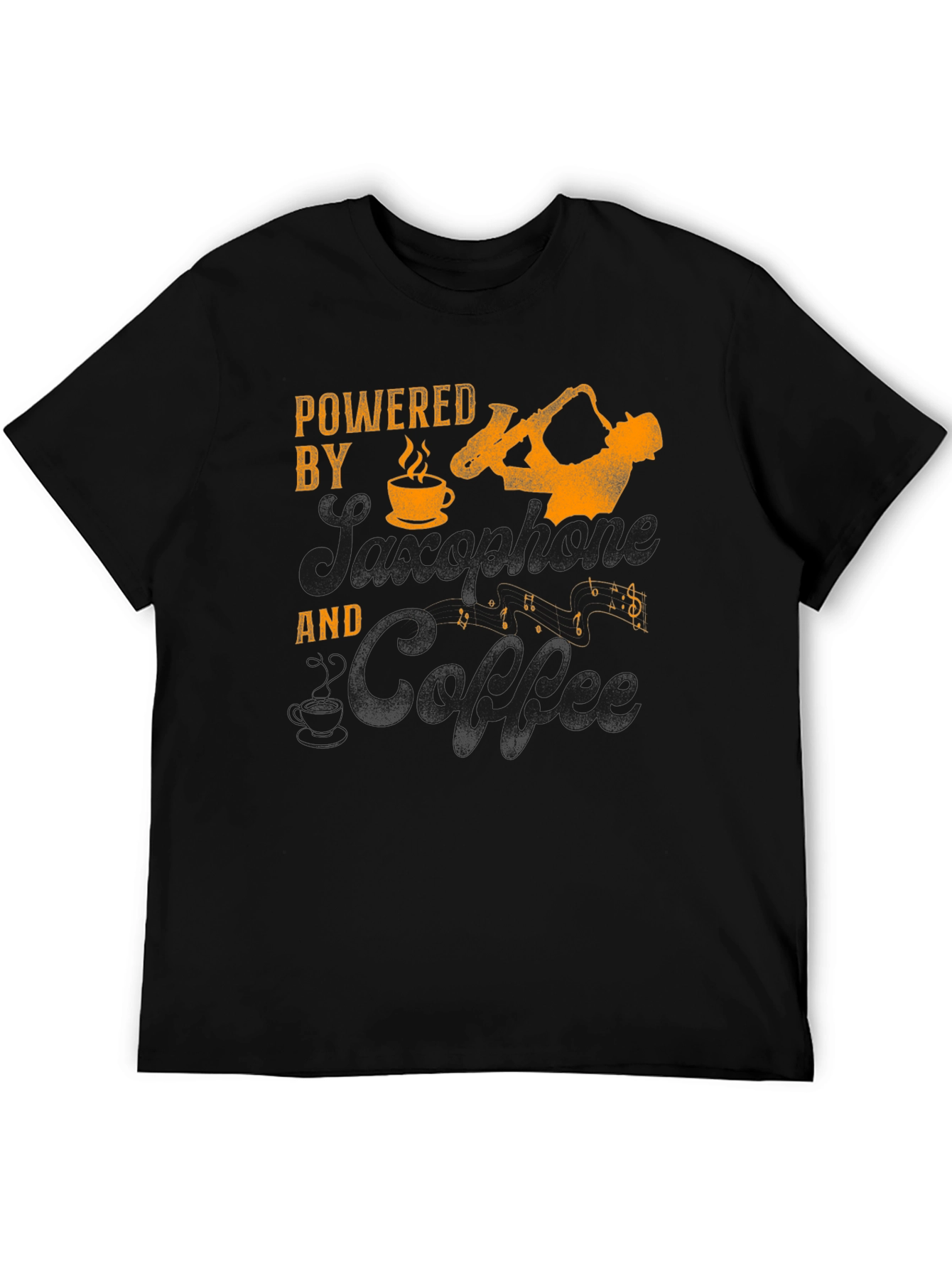 Saxophone and Coffee T-Shirt - Musician Apparel