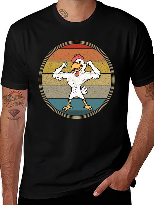 Retro Buff Chicken T-Shirt