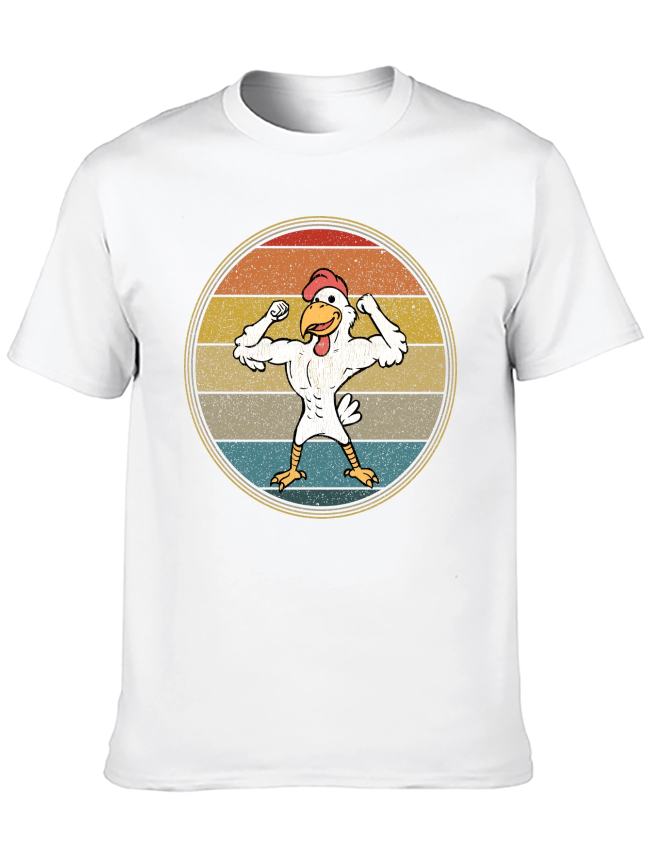 Retro Buff Chicken T-Shirt