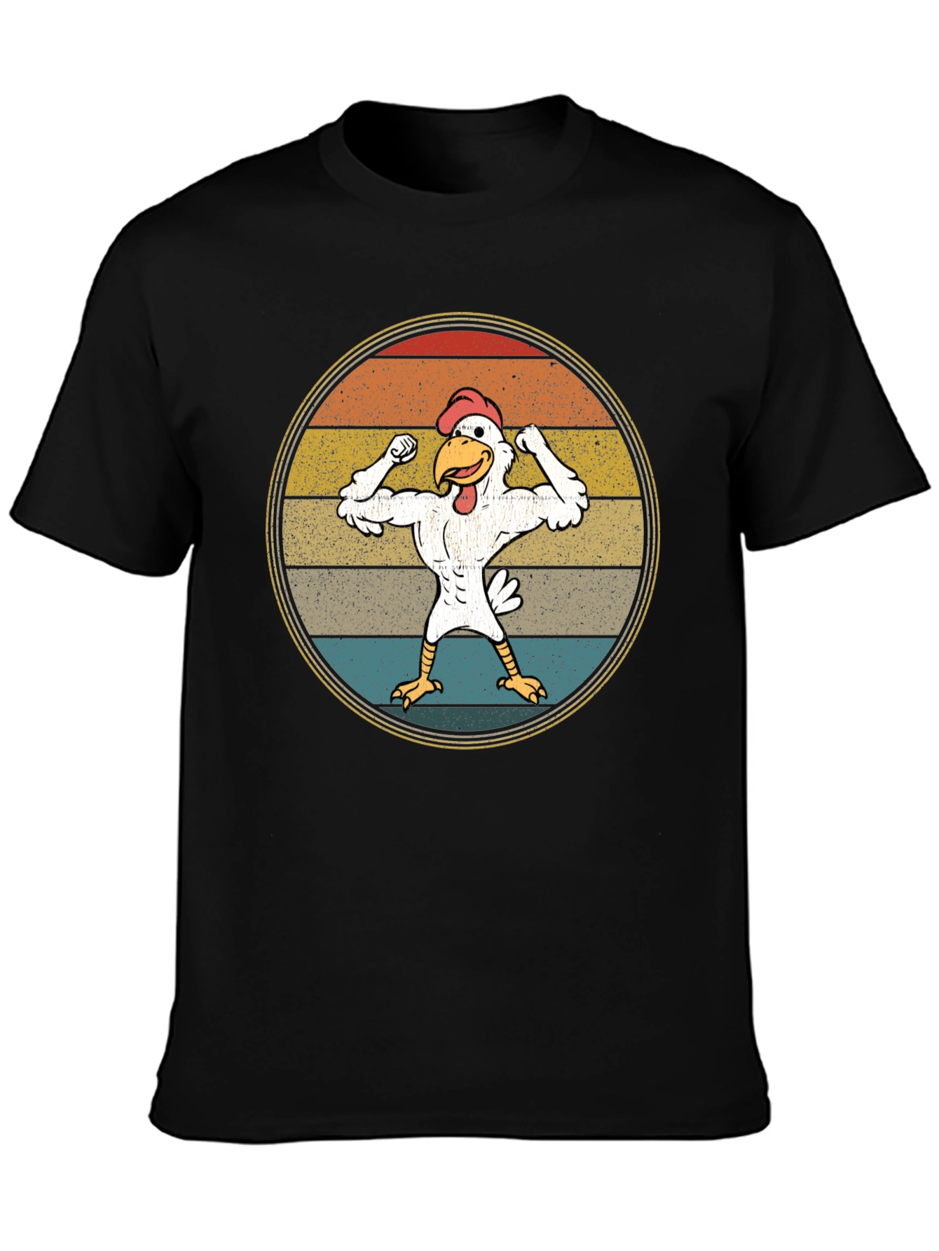 Retro Buff Chicken T-Shirt