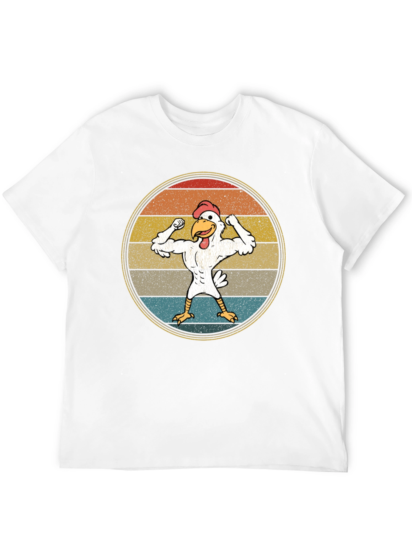 Retro Buff Chicken T-Shirt