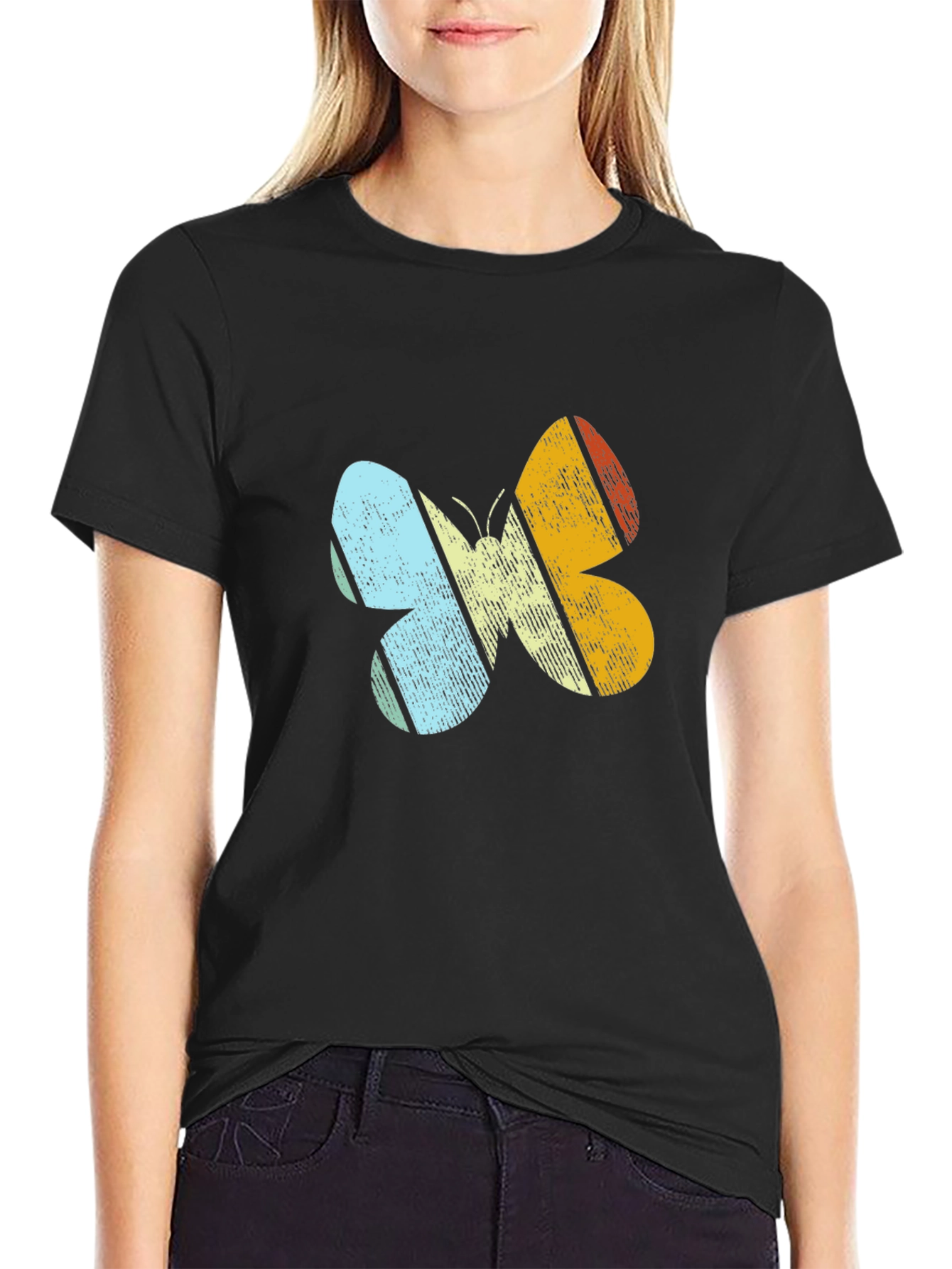 Retro Butterfly Graphic Tee - Stylish & Unique Design