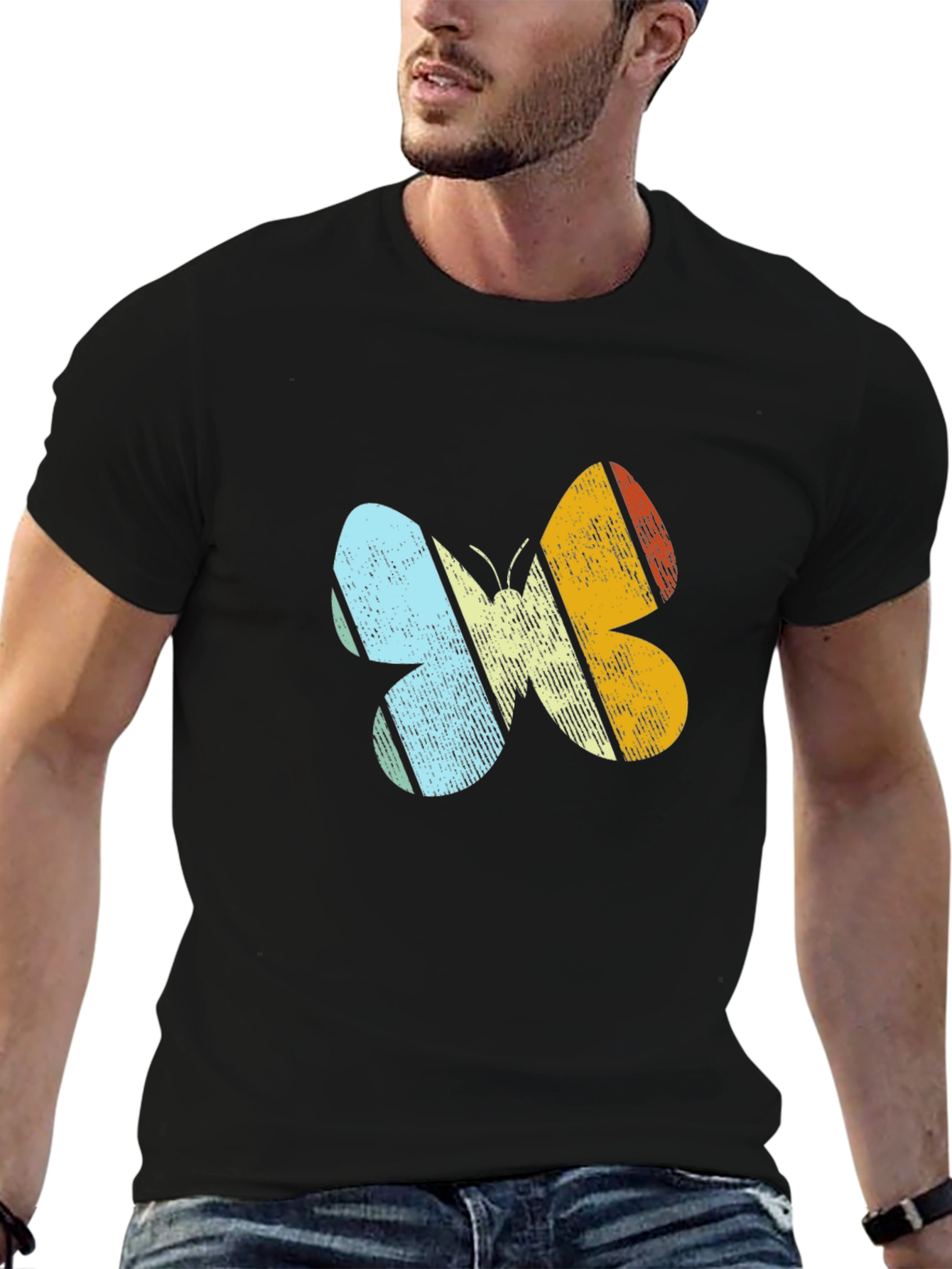 Retro Butterfly Graphic Tee - Stylish & Unique Design