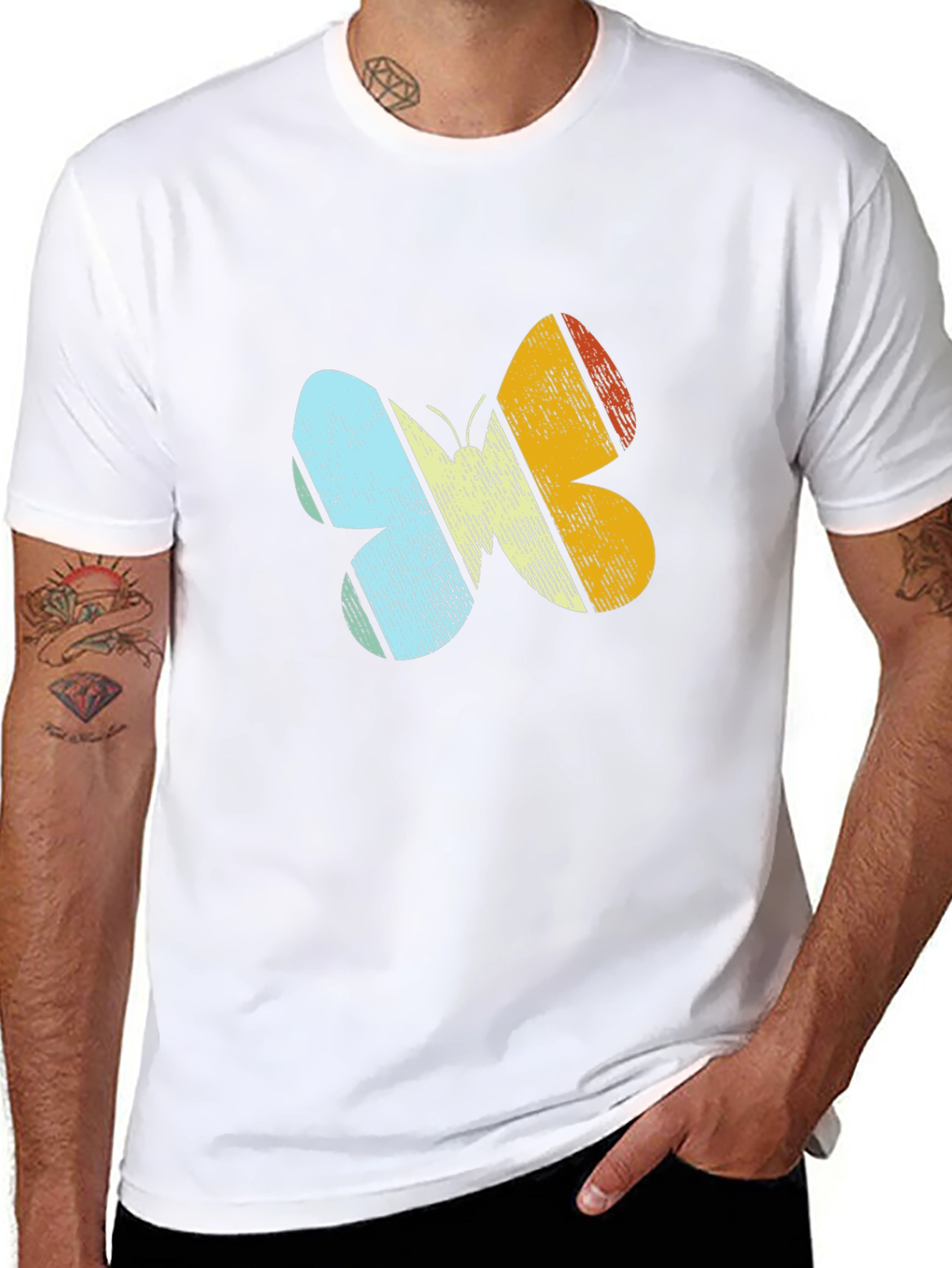 Retro Butterfly Graphic Tee - Stylish & Unique Design