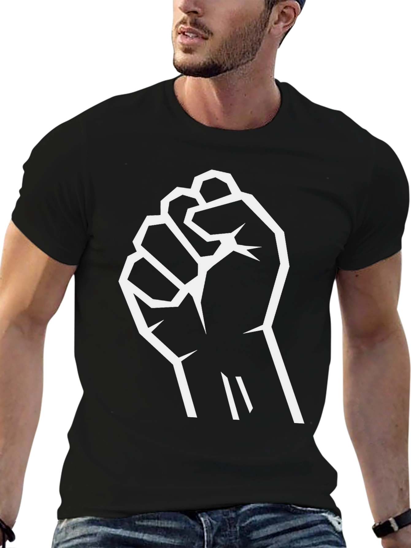 Black Power Fist Graphic T-Shirt