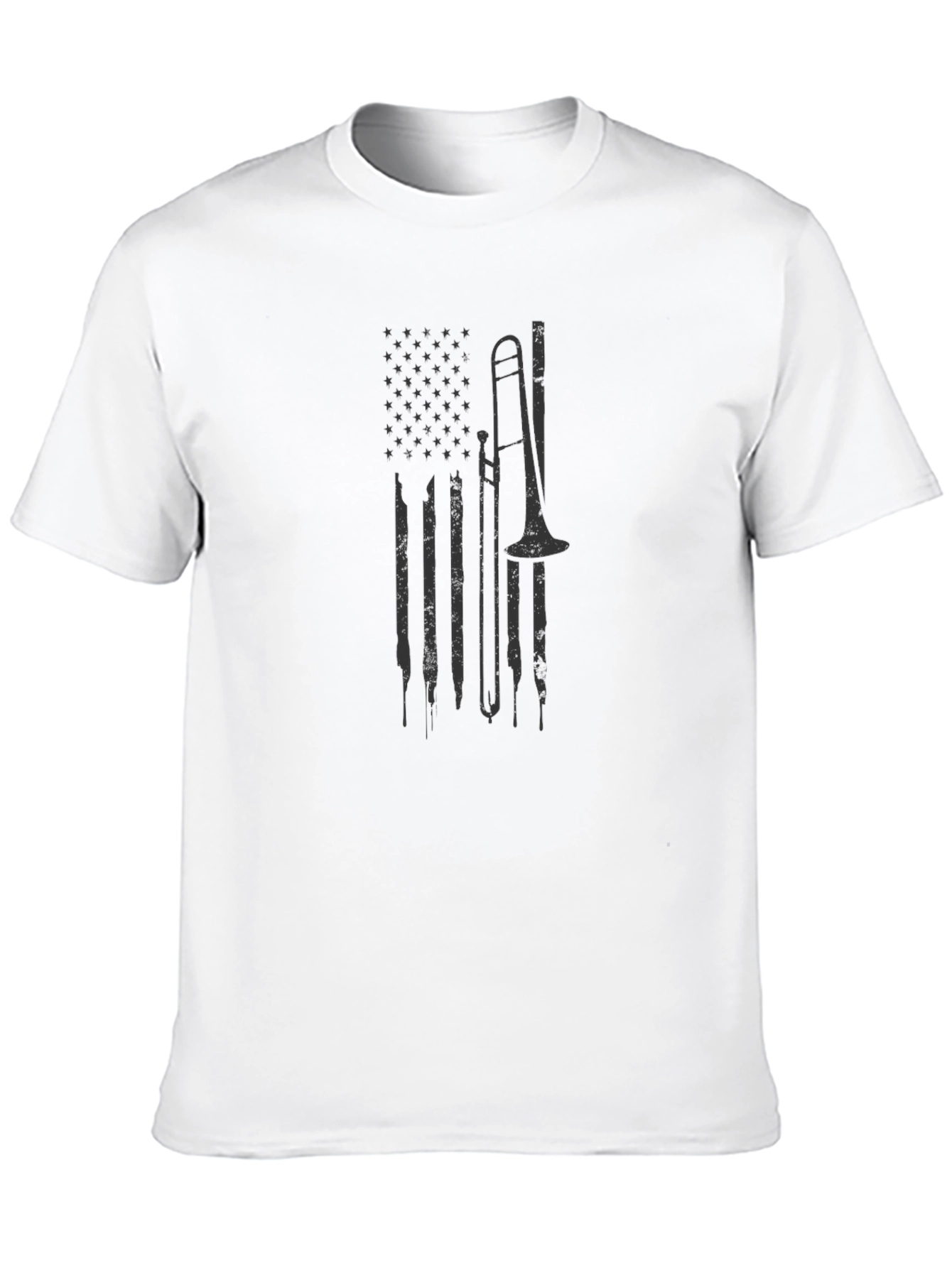 Trombone Flag Graphic Tee - Black