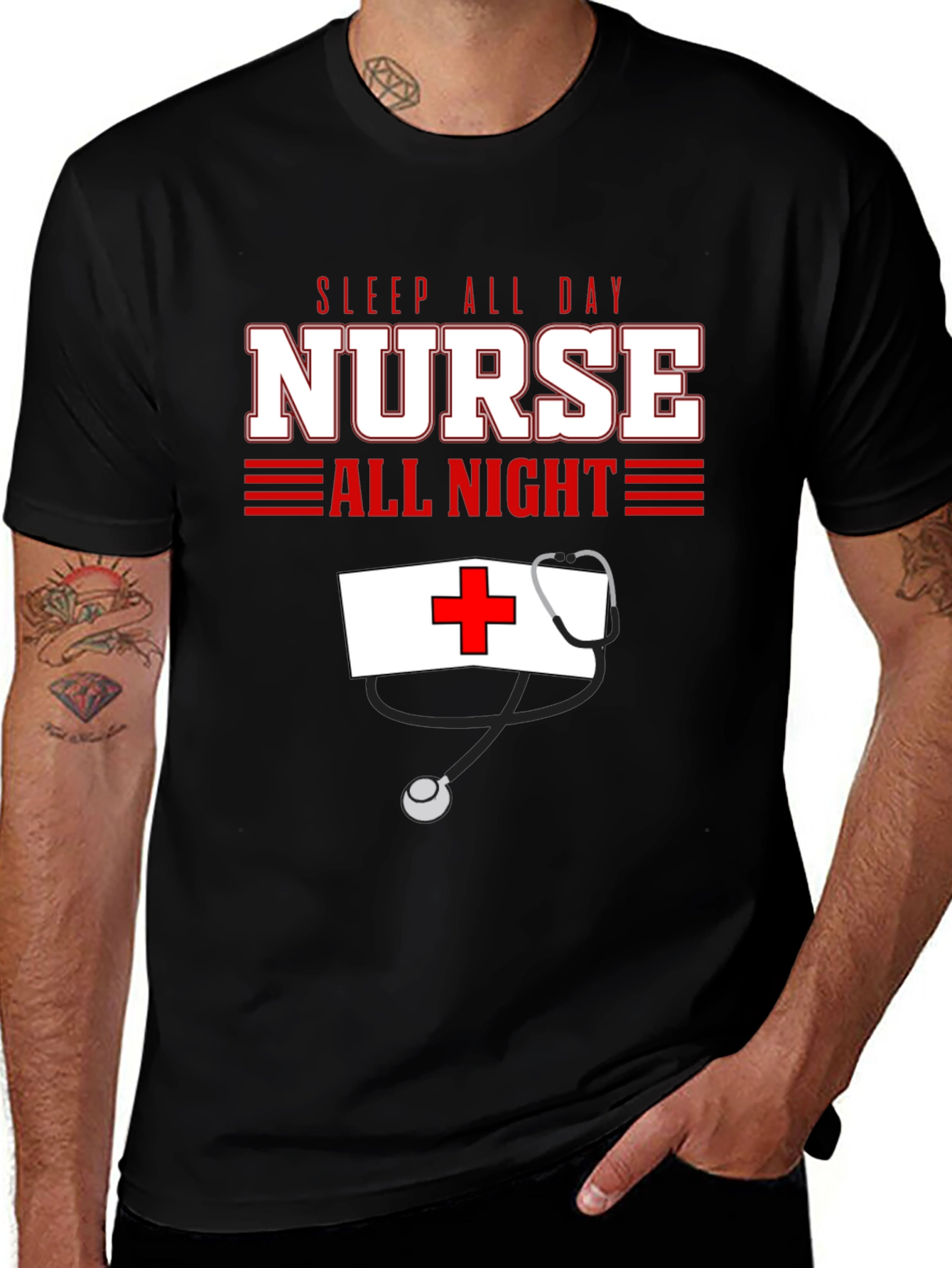Sleep All Day Nurse All Night T-Shirt