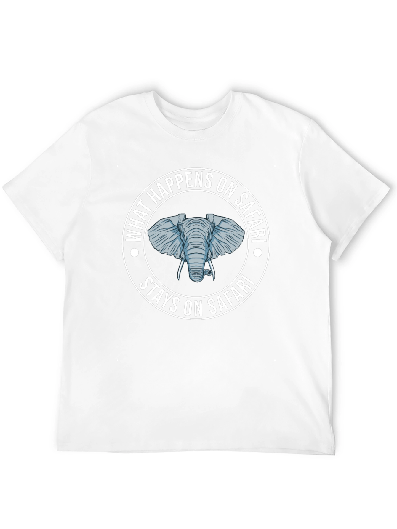 Safari Elephant Graphic T-Shirt - What Happens On Safari